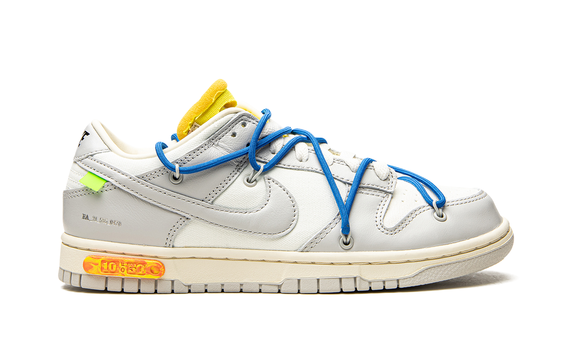 nike dunk low off white lot 10+DM1602-112+right view