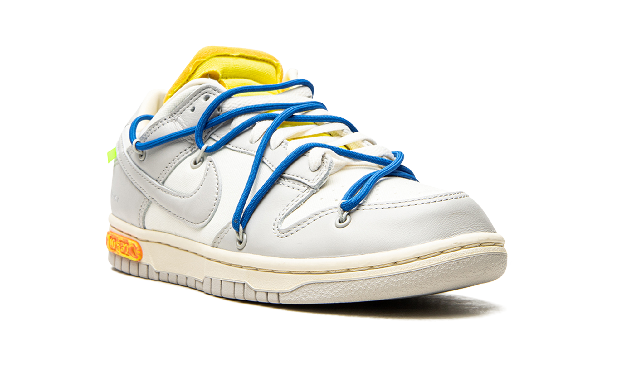 nike dunk low off white lot 10+DM1602-112+diagnol right view