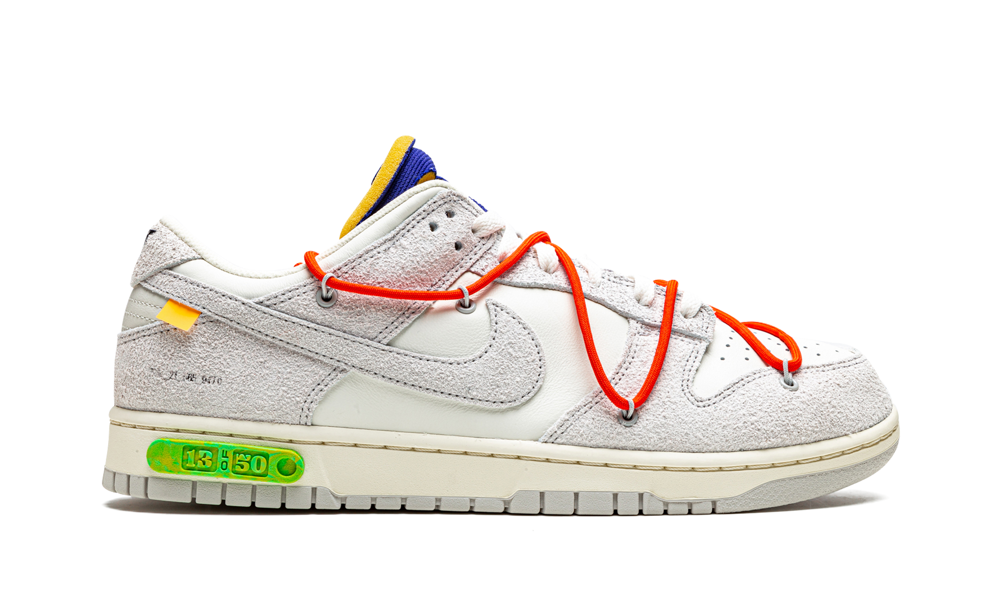 nike dunk low off white lot 13+DJ0950-110+right view