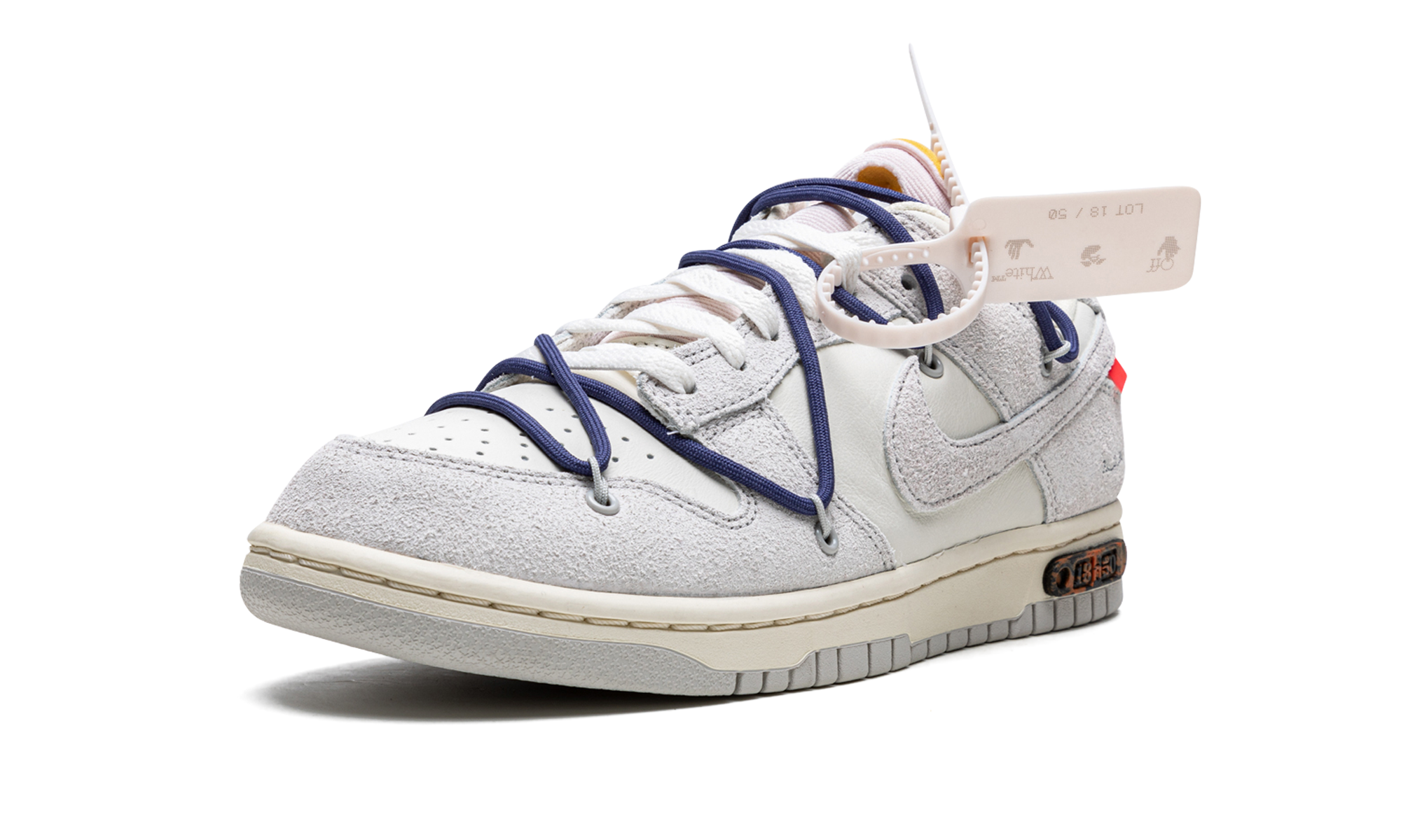 nike dunk low off white lot 18+DJ0950-112+bottom view