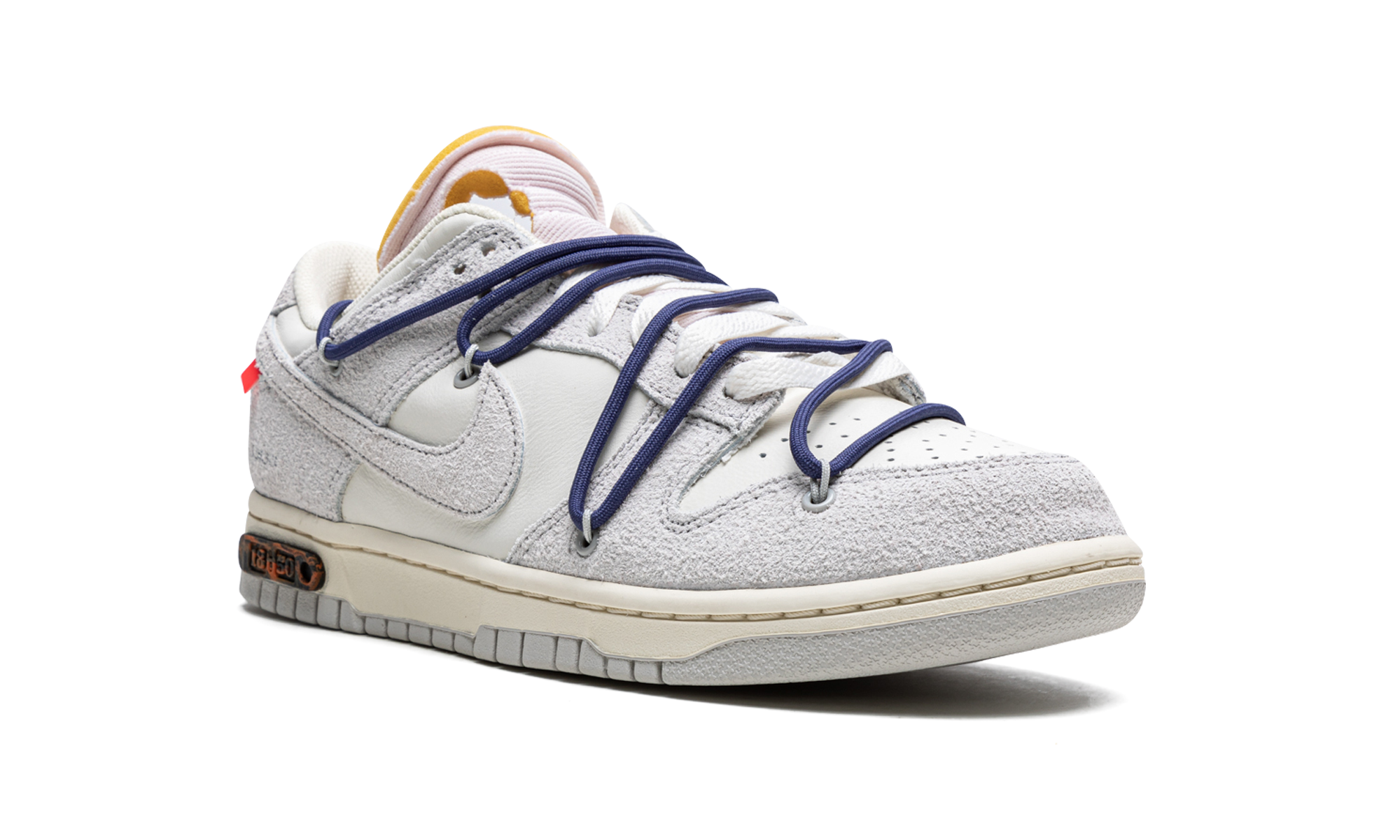 nike dunk low off white lot 18+DJ0950-112+diagnol right view 1