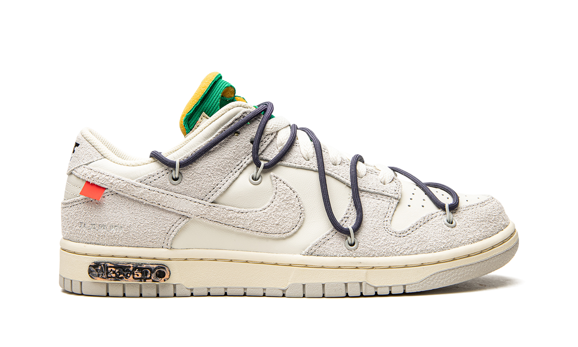 nike dunk low off white lot 20+DJ0950-115+right view