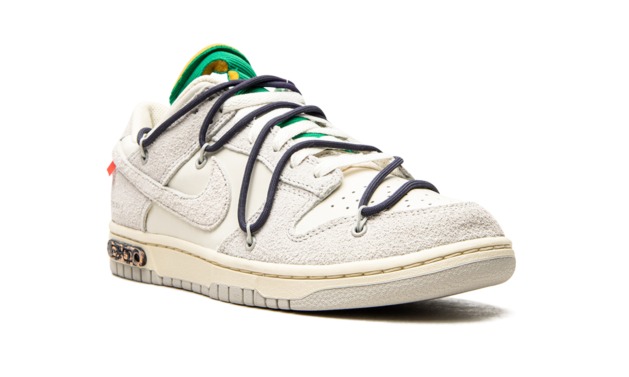 nike dunk low off white lot 20+DJ0950-115+diagnol right view