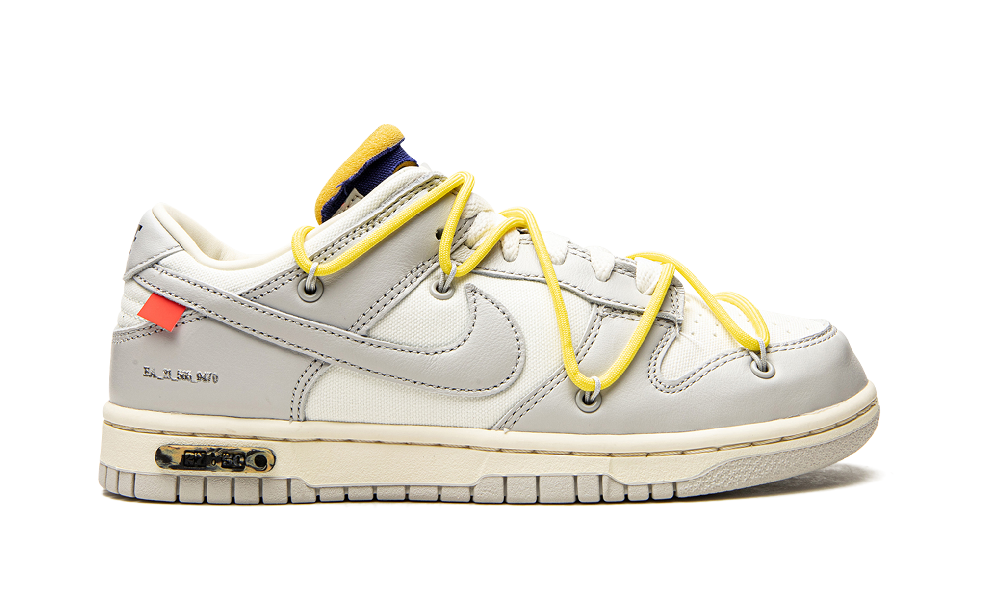 nike dunk low off white lot 27+DM1602-120+right view