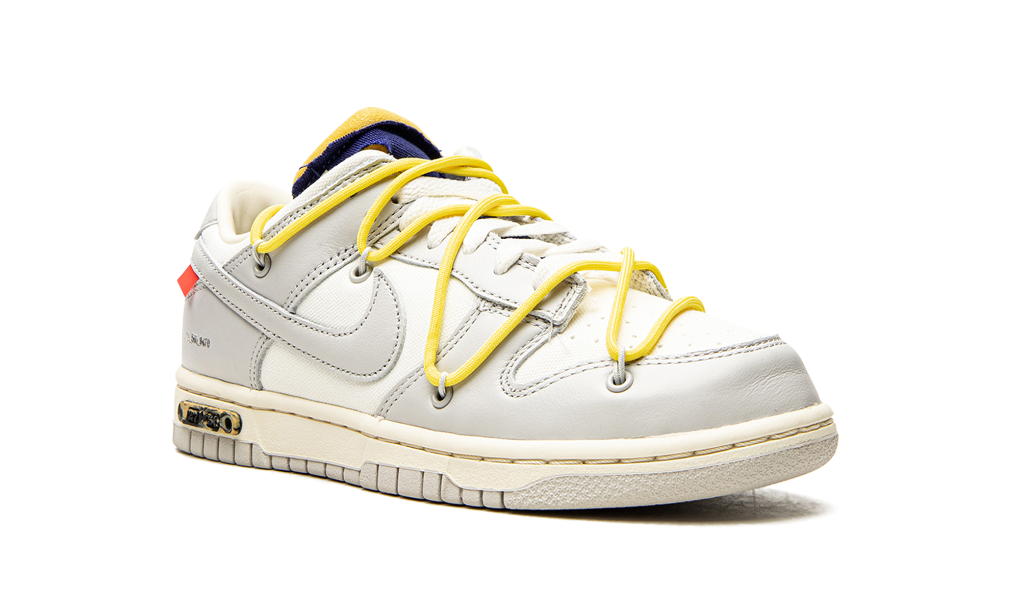 nike dunk low off white lot 27+DM1602-120+diagnol right view