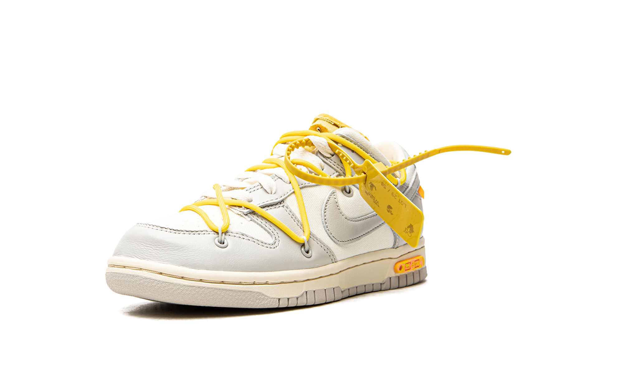 nike dunk low off white lot 29+DM1602-103+left diagnol single view