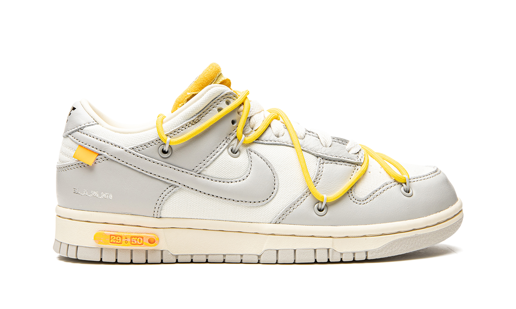 nike dunk low off white lot 29+DM1602-103+right view