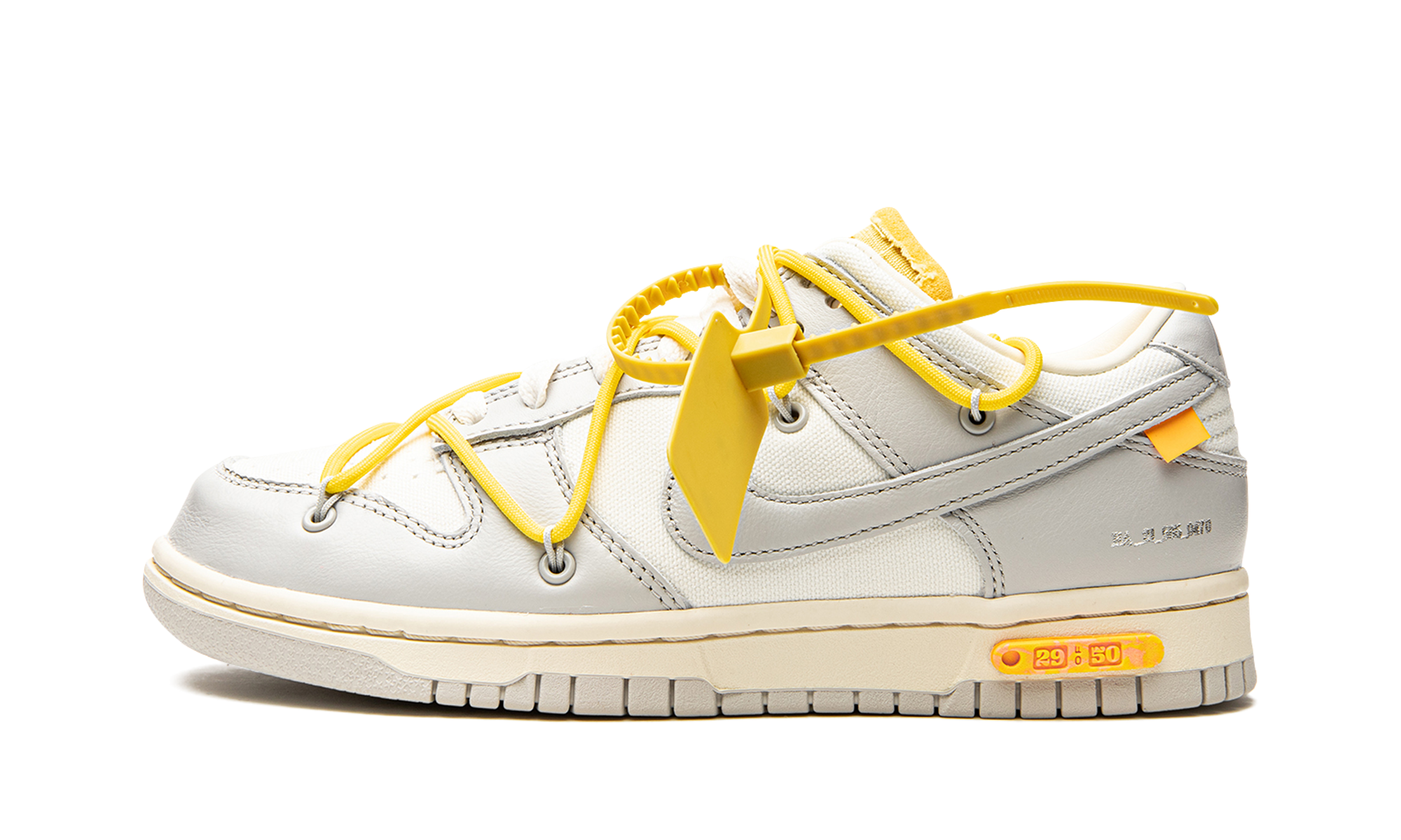 nike dunk low off white lot 29+DM1602-103+diagnol right view 1