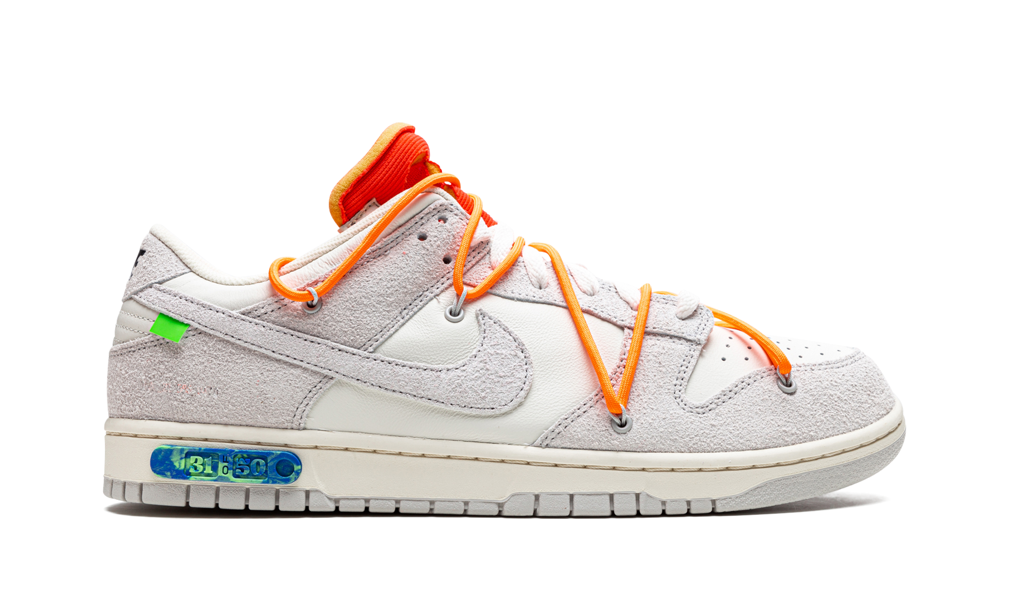 nike dunk low off white lot 31+DJ0950-116+right view