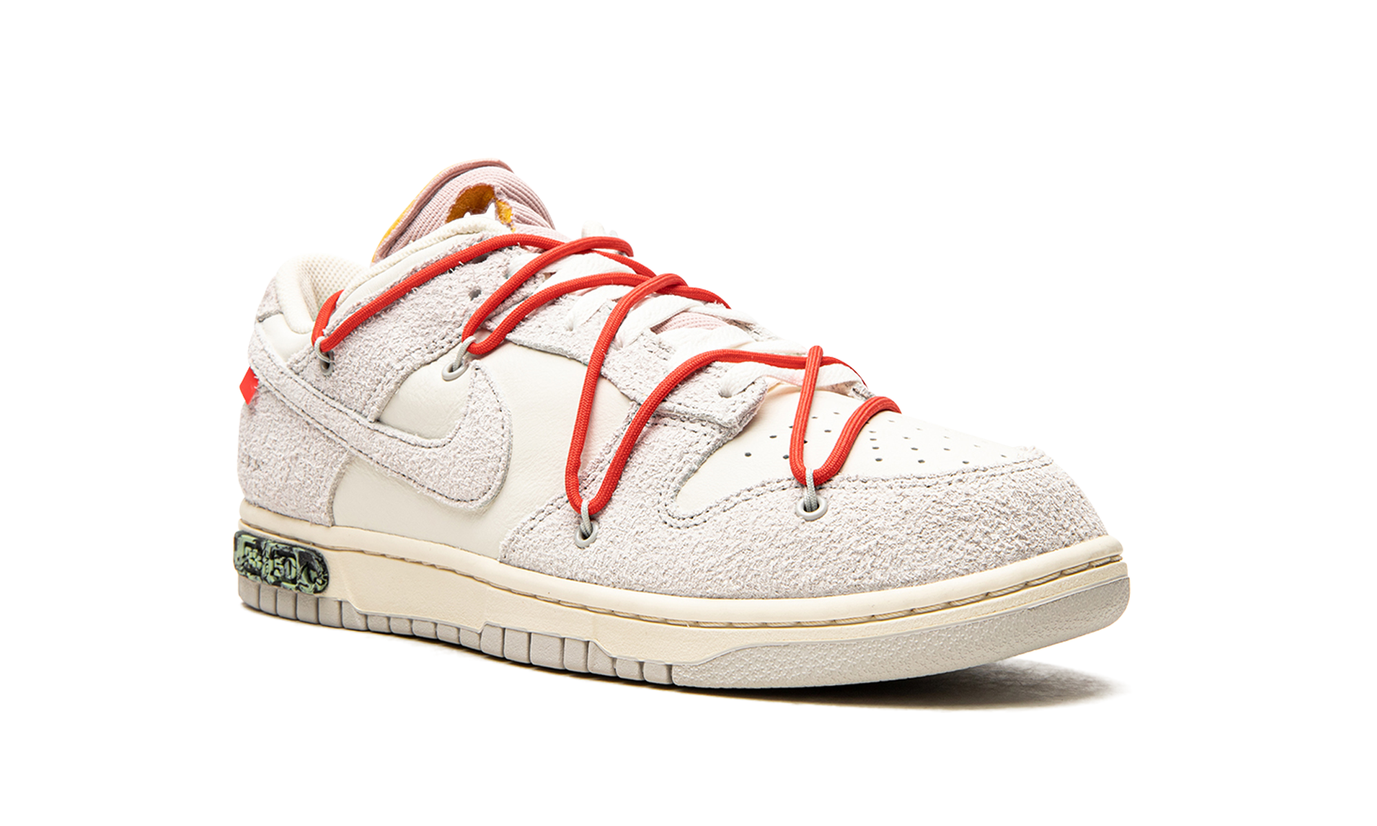 nike dunk low off white lot 33+DJ0950-118+diagnol right view