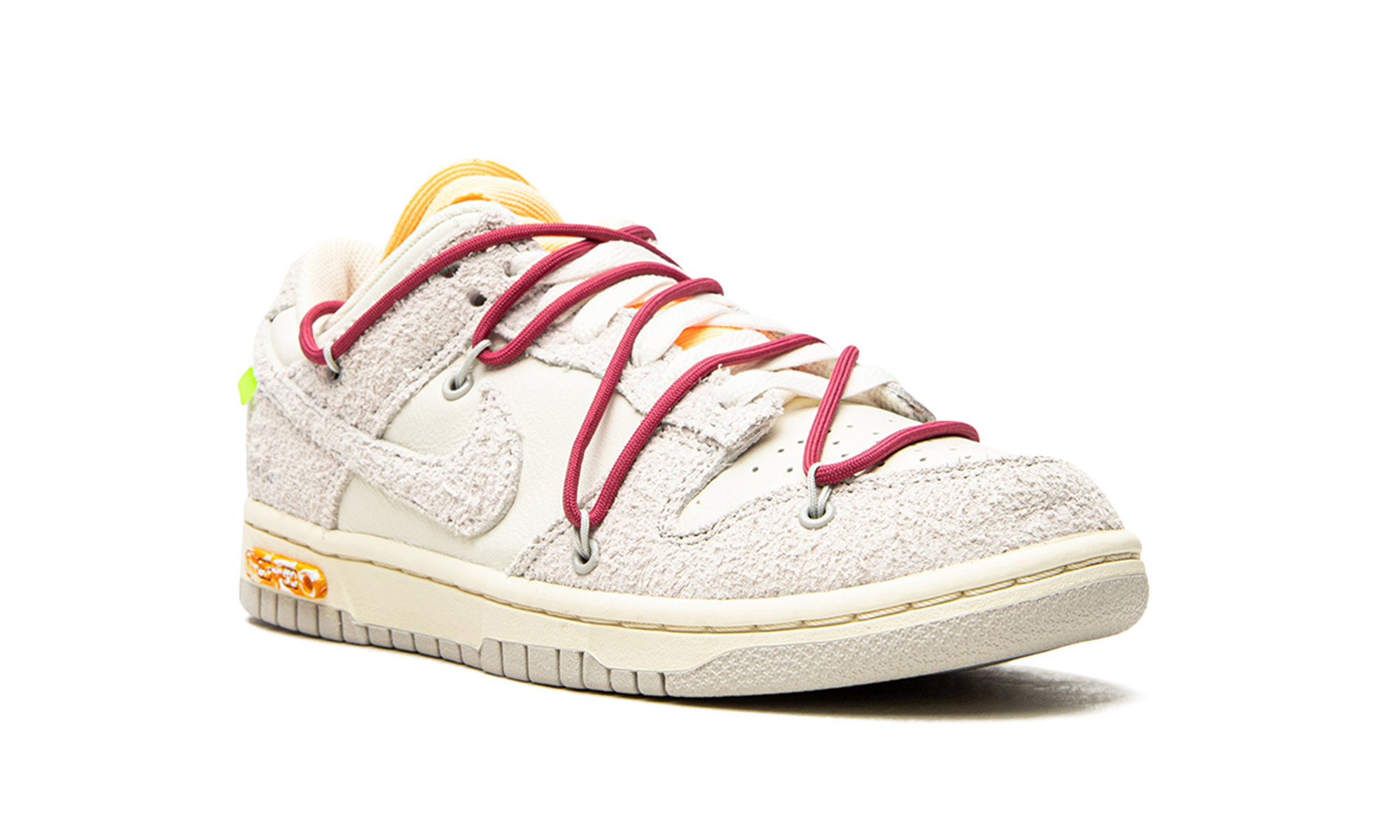 nike dunk low off white lot 35+DJ0950-114+diagnol right view
