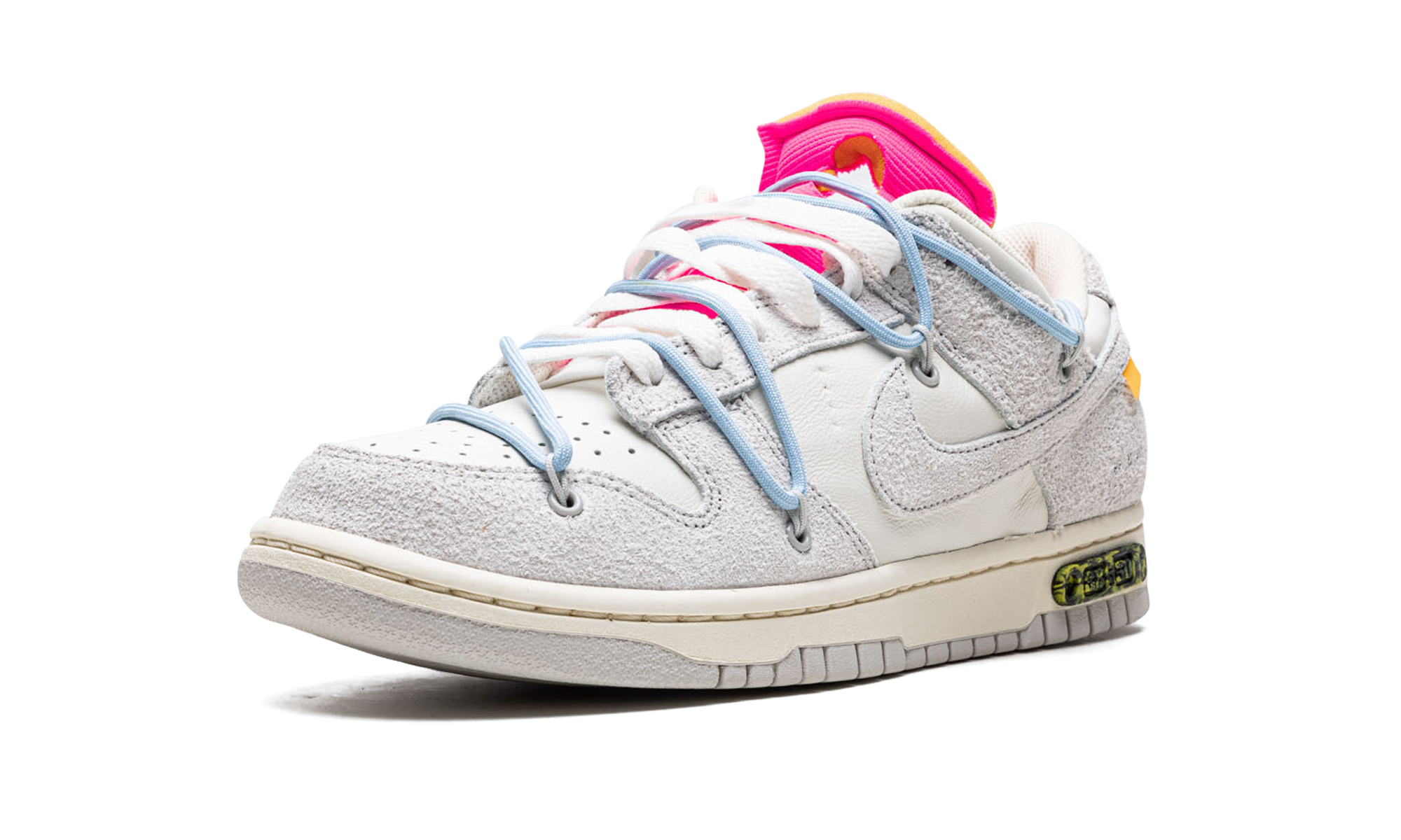 nike dunk low off white lot 38+DJ0950-113+left diagnol single view