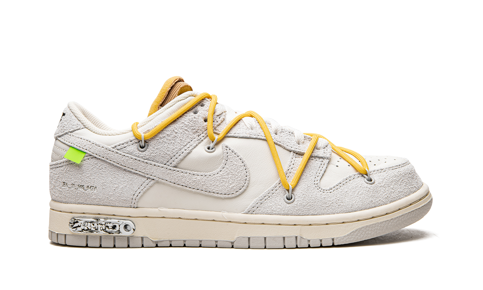 nike dunk low off white lot 39+DJ0950-109+right view