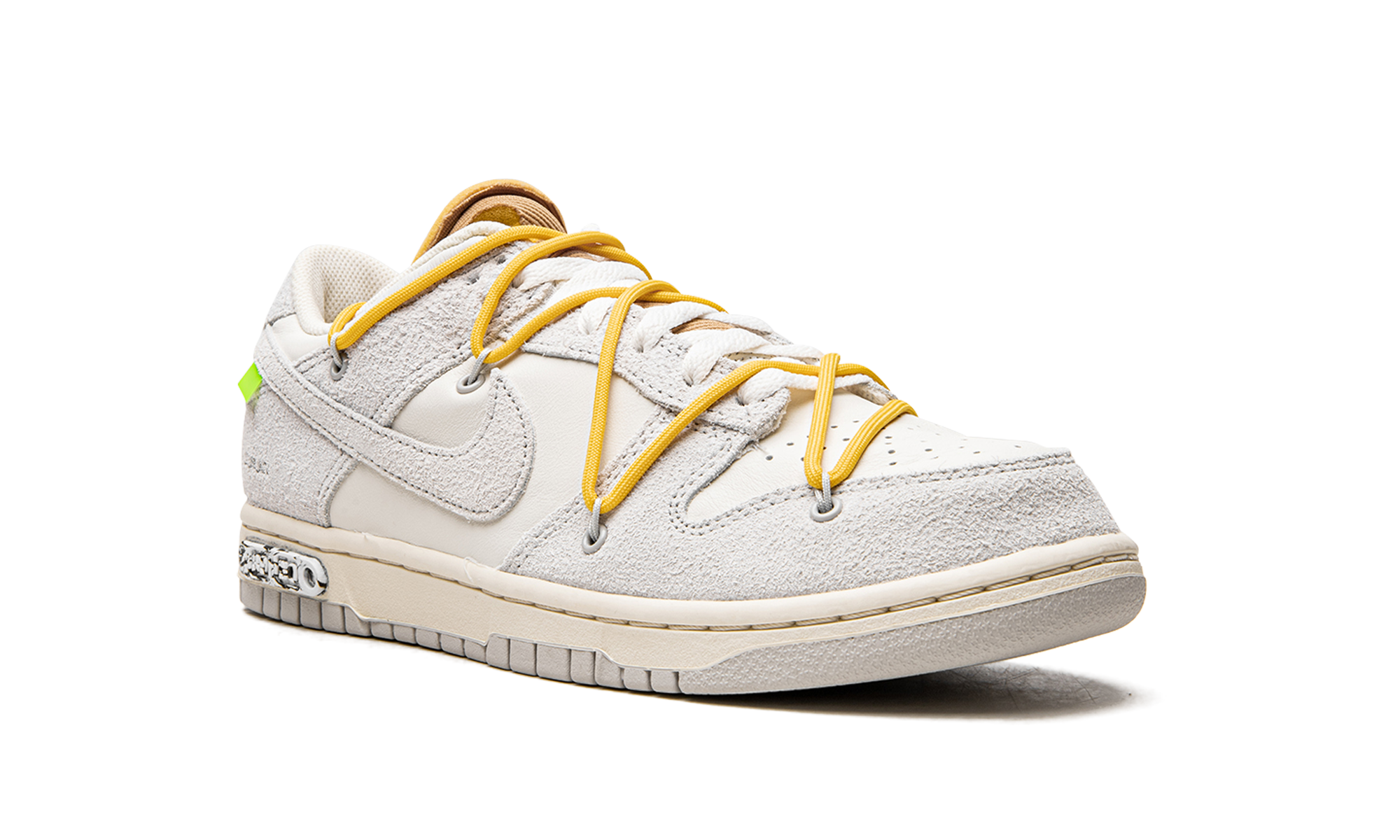 nike dunk low off white lot 39+DJ0950-109+diagnol right view