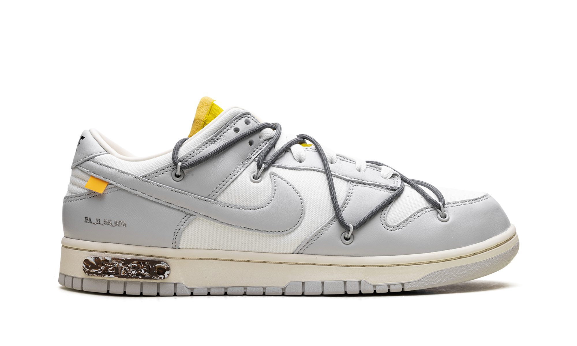 nike dunk low off white lot 41+DM1602-105+right view