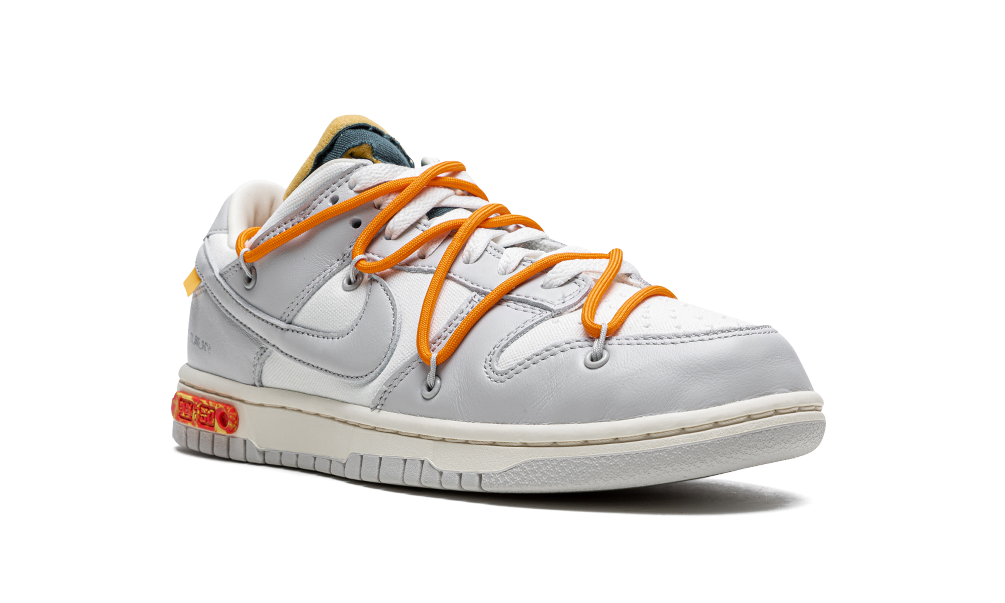 nike dunk low off white lot 44+DM1602-104+diagnol right view