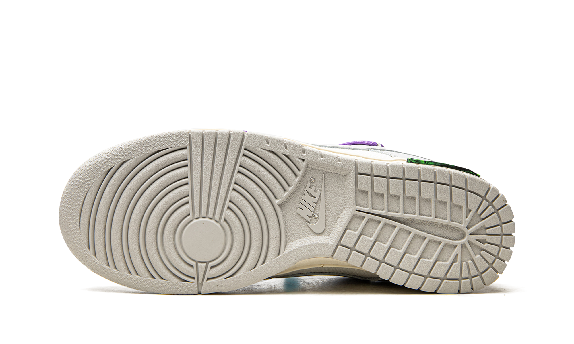 nike dunk low off white lot 47+DM1602-125+bottom view