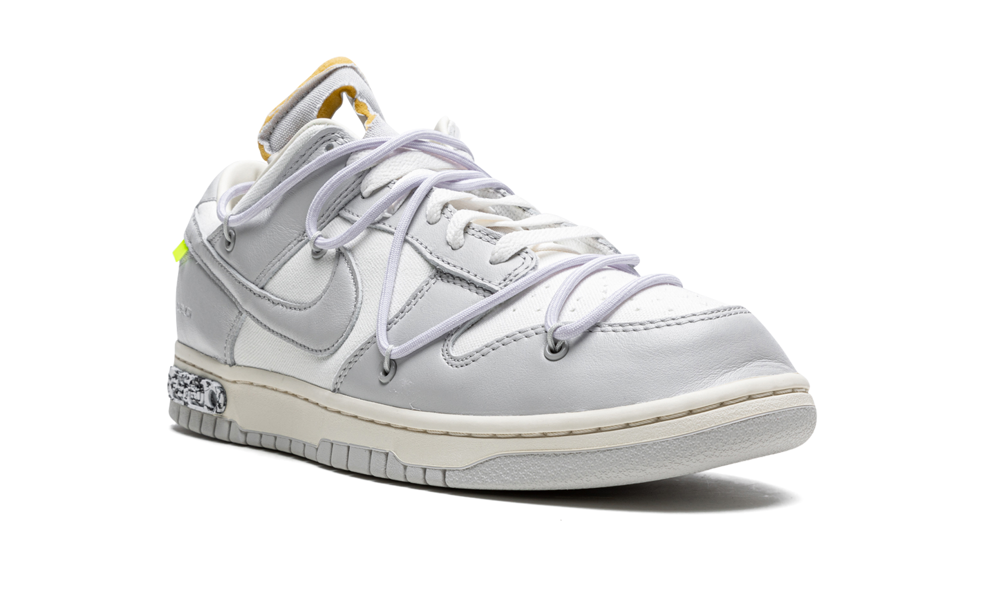 nike dunk low off white lot 49+DM1602-123+diagnol right view