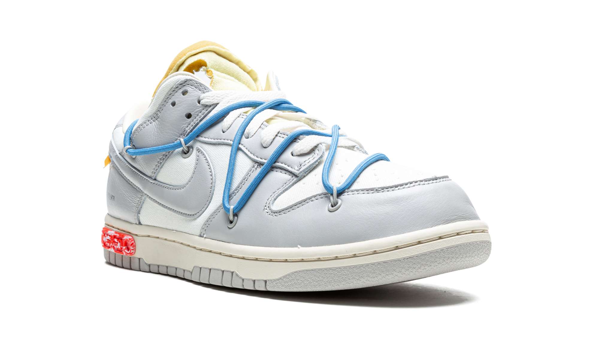 nike dunk low off white lot 5+DM1602-113+diagnol right view