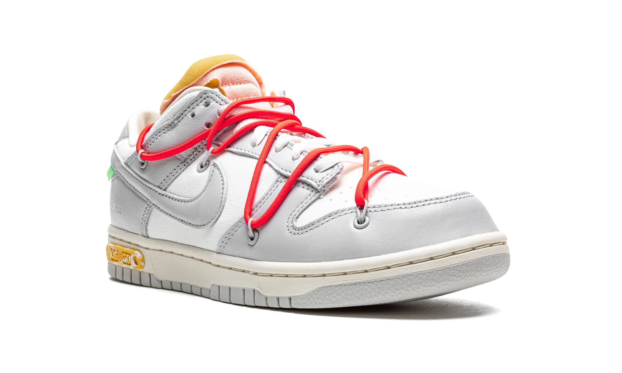 nike dunk low off white lot 6+DM1602-110+diagnol right view