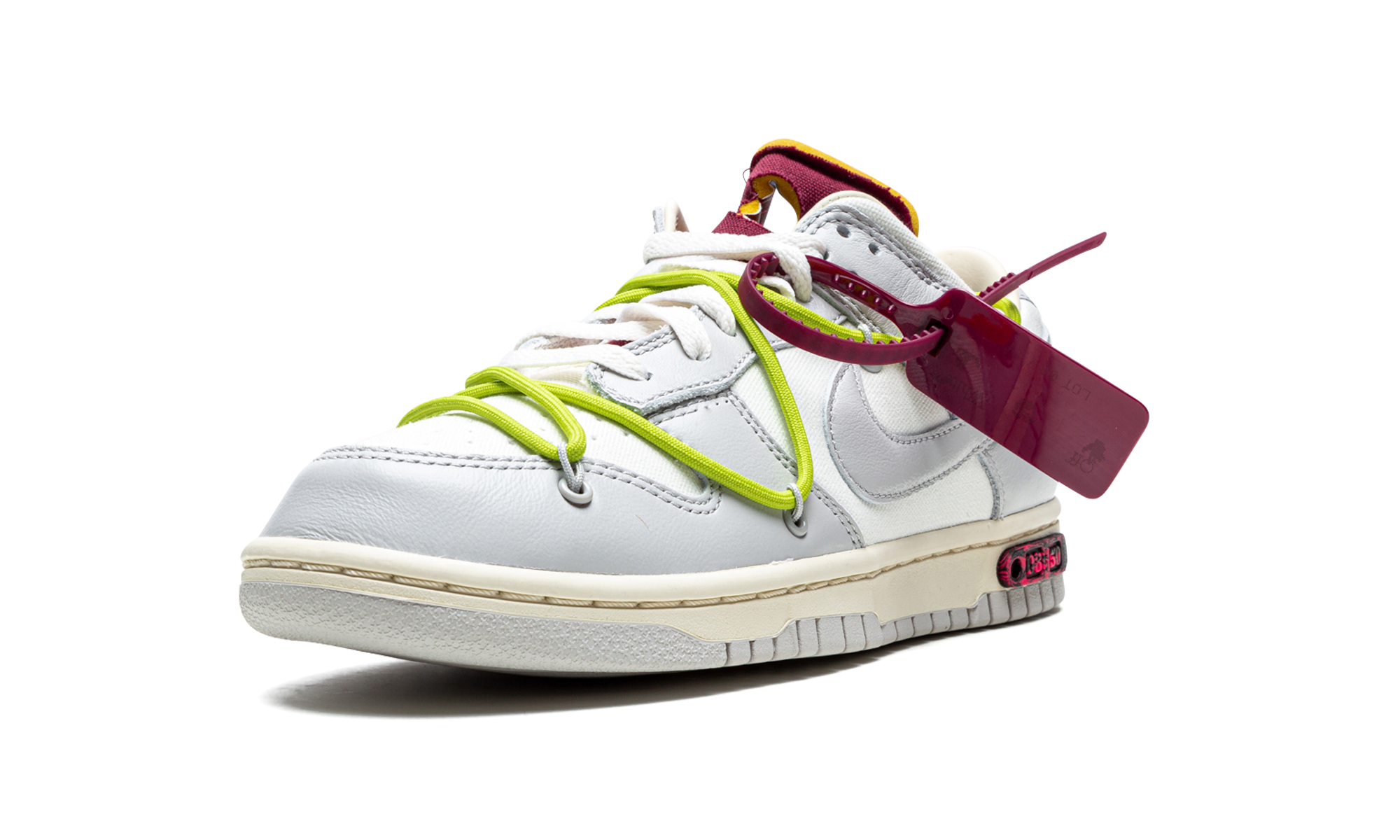 nike dunk low off white lot 8+DM1602-106+left diagnol single view