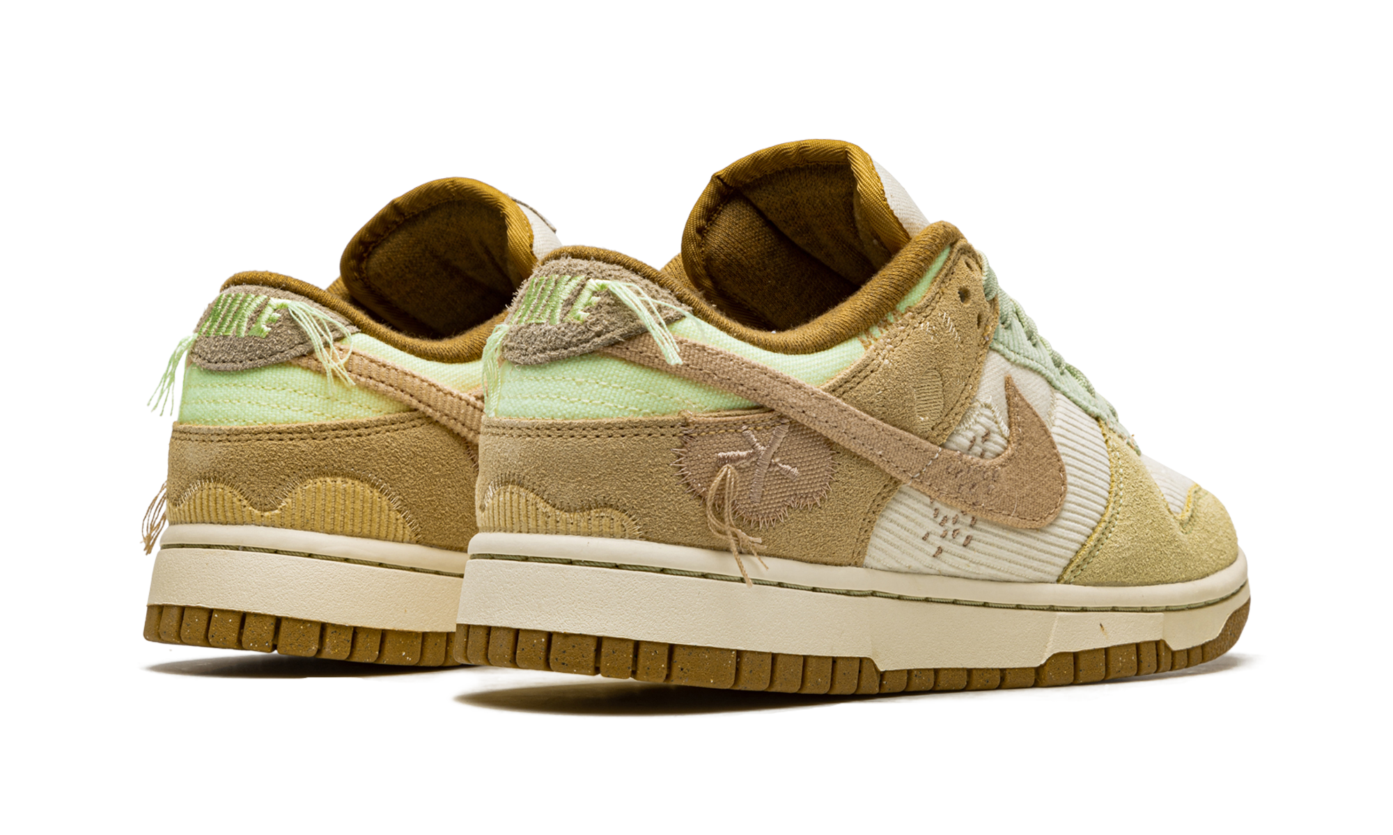 nike dunk low on the bright side women s+DQ5076-121+diagnol right behind view