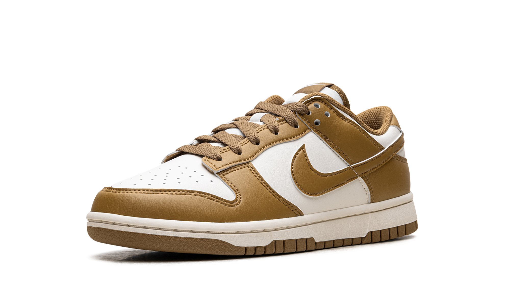 nike dunk low pale ivory wheat+HF5441-108+left diagnol single view