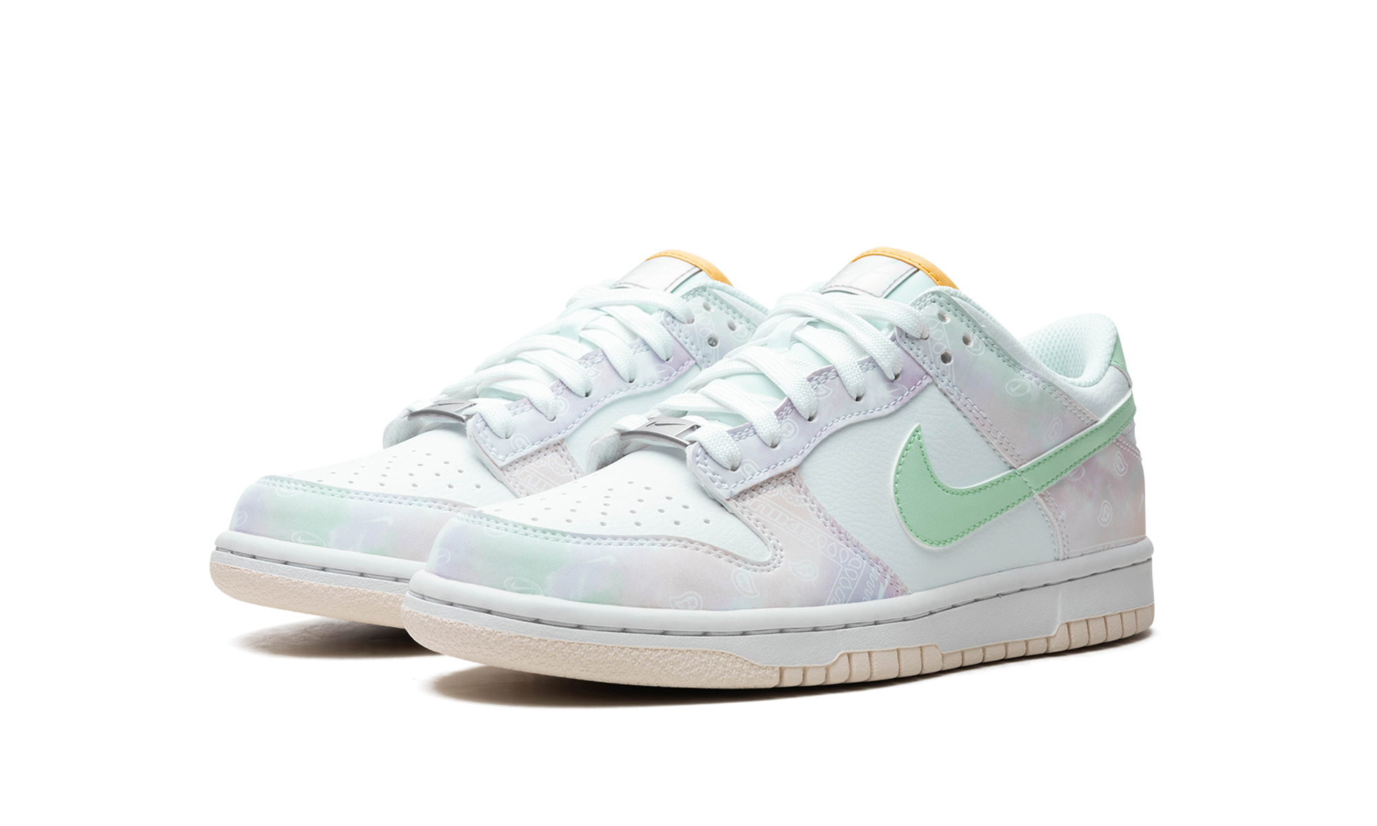 nike dunk low pastel paisley gs+FJ7707-131+diagnol left view