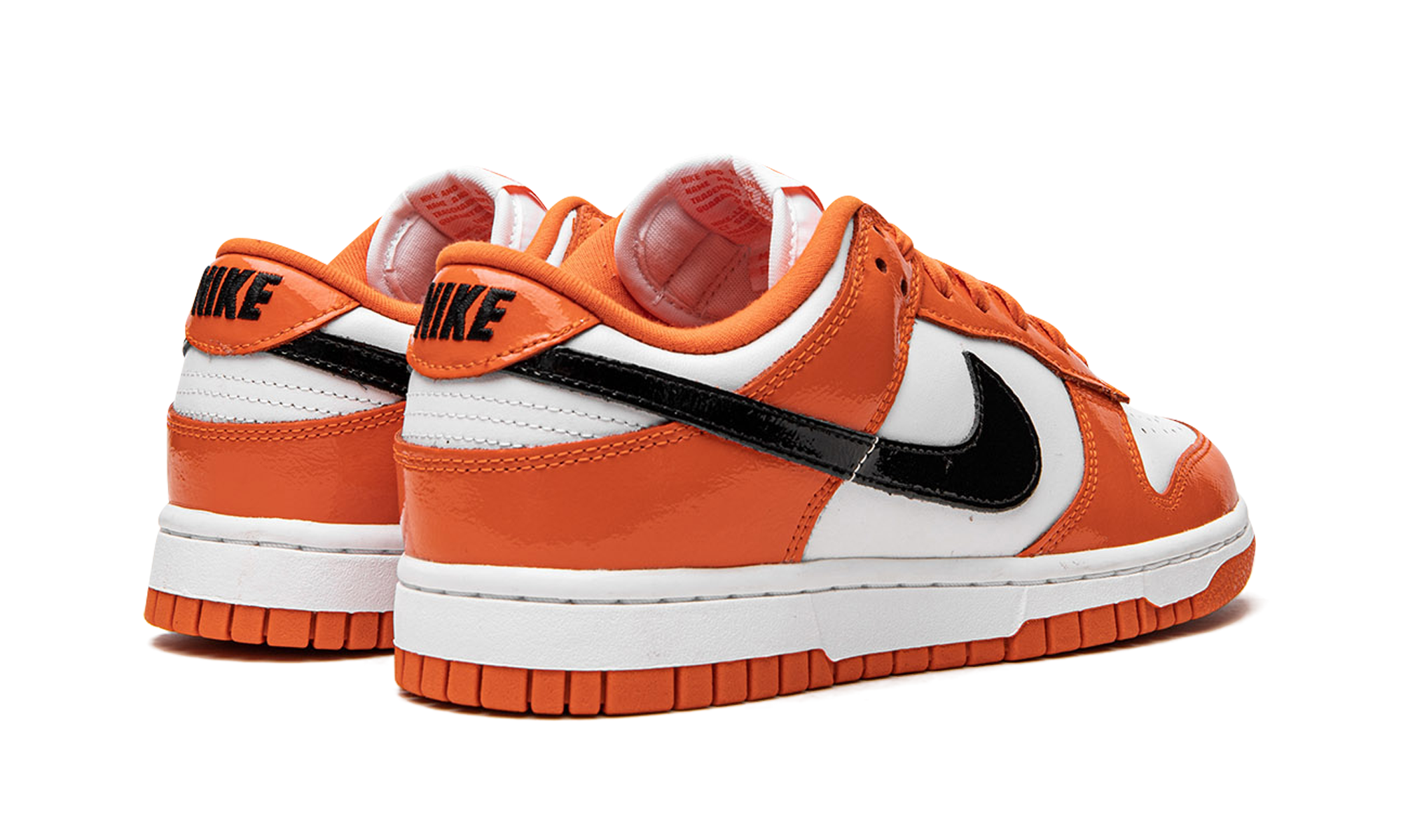 nike dunk low patent halloween 2022 women s+DJ9955-800+diagnol right behind view