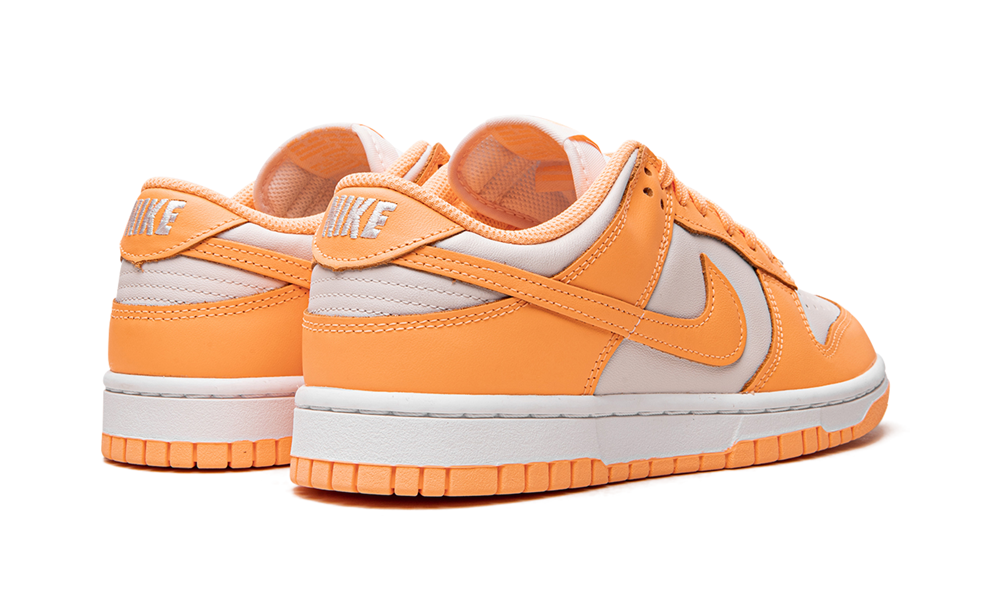 nike dunk low peach cream women s+DD1503-801+diagnol right behind view