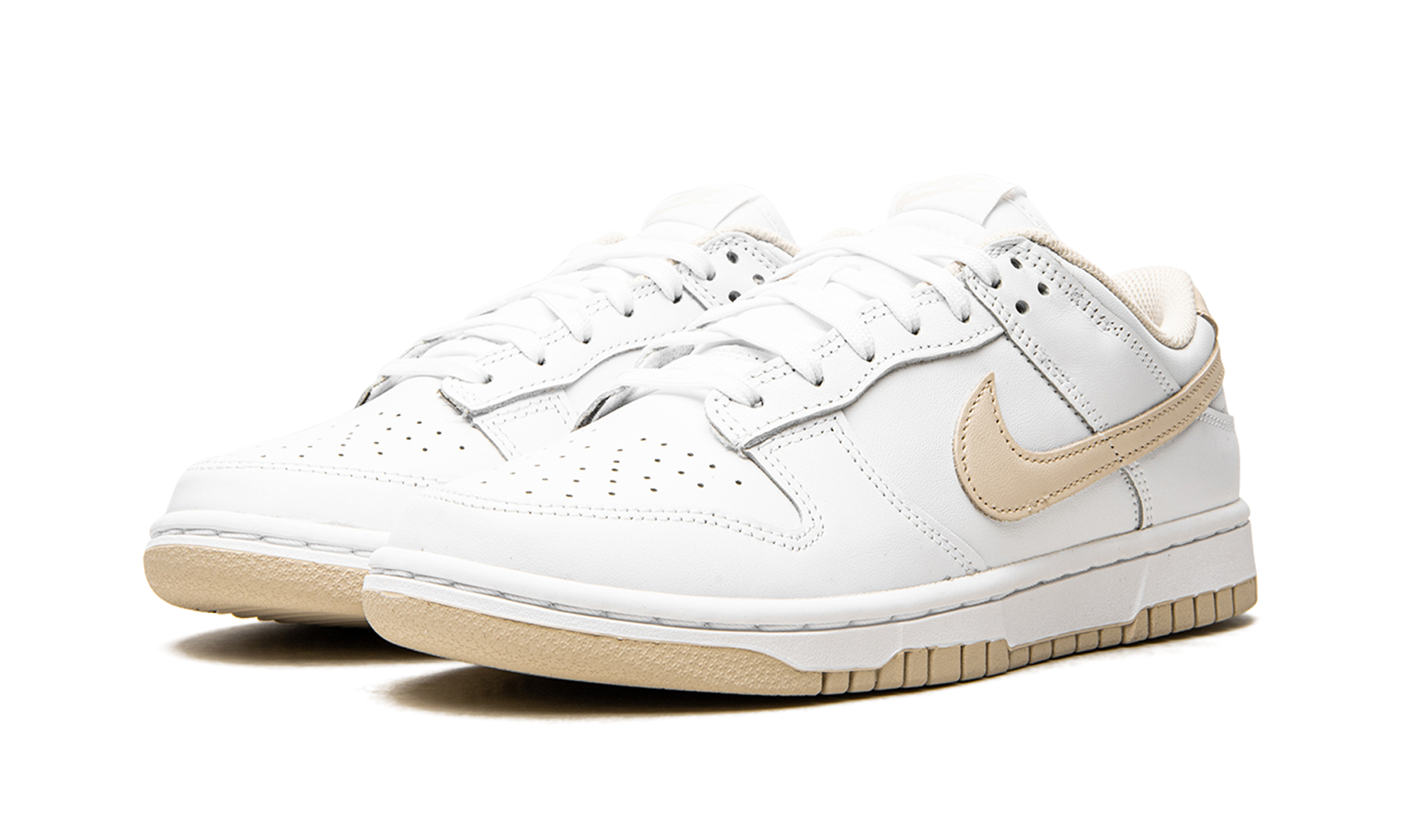 nike dunk low pearl white women s+DD1503-110+diagnol left view