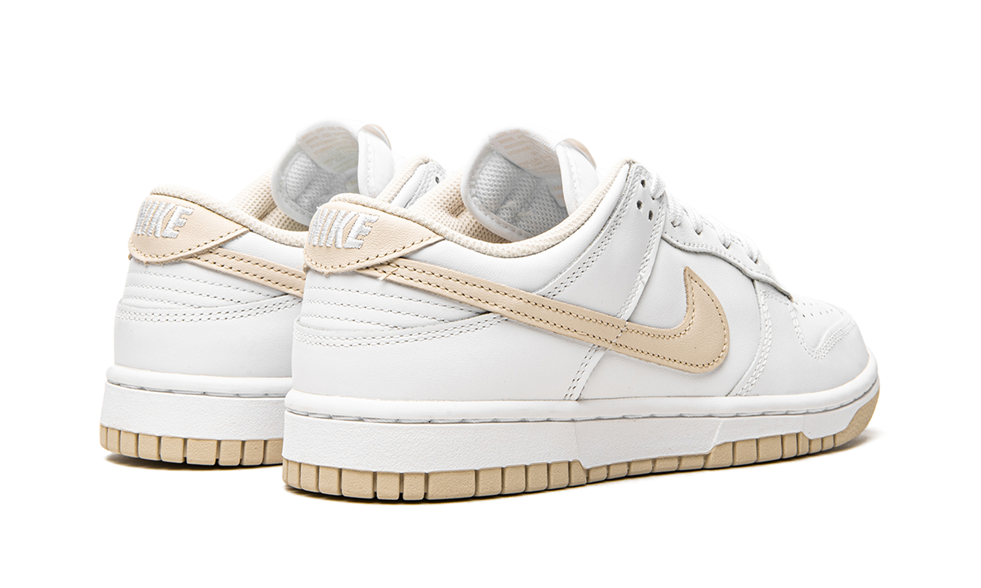 nike dunk low pearl white women s+DD1503-110+diagnol right behind view