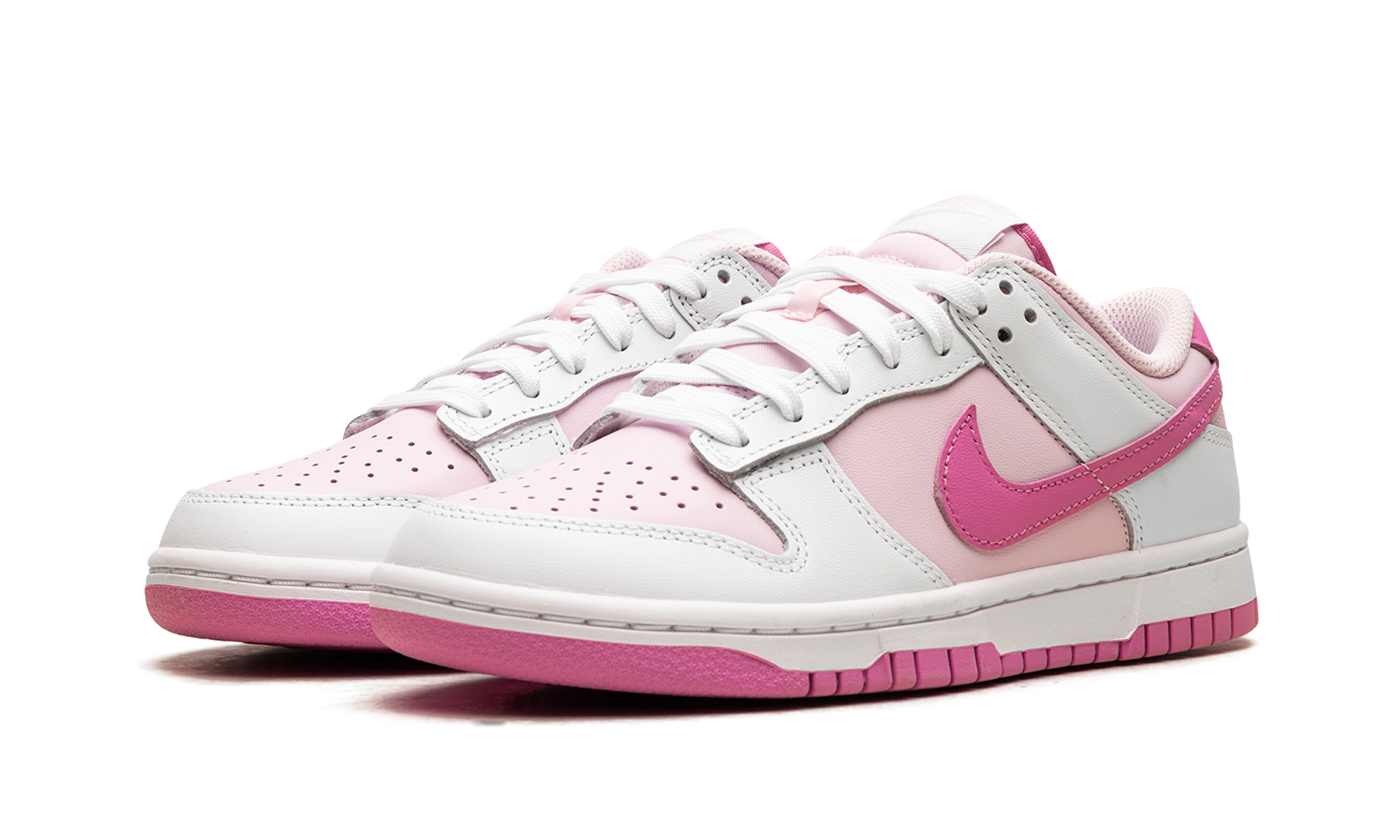 nike dunk low pink foam women s+HQ1181-661+diagnol left view