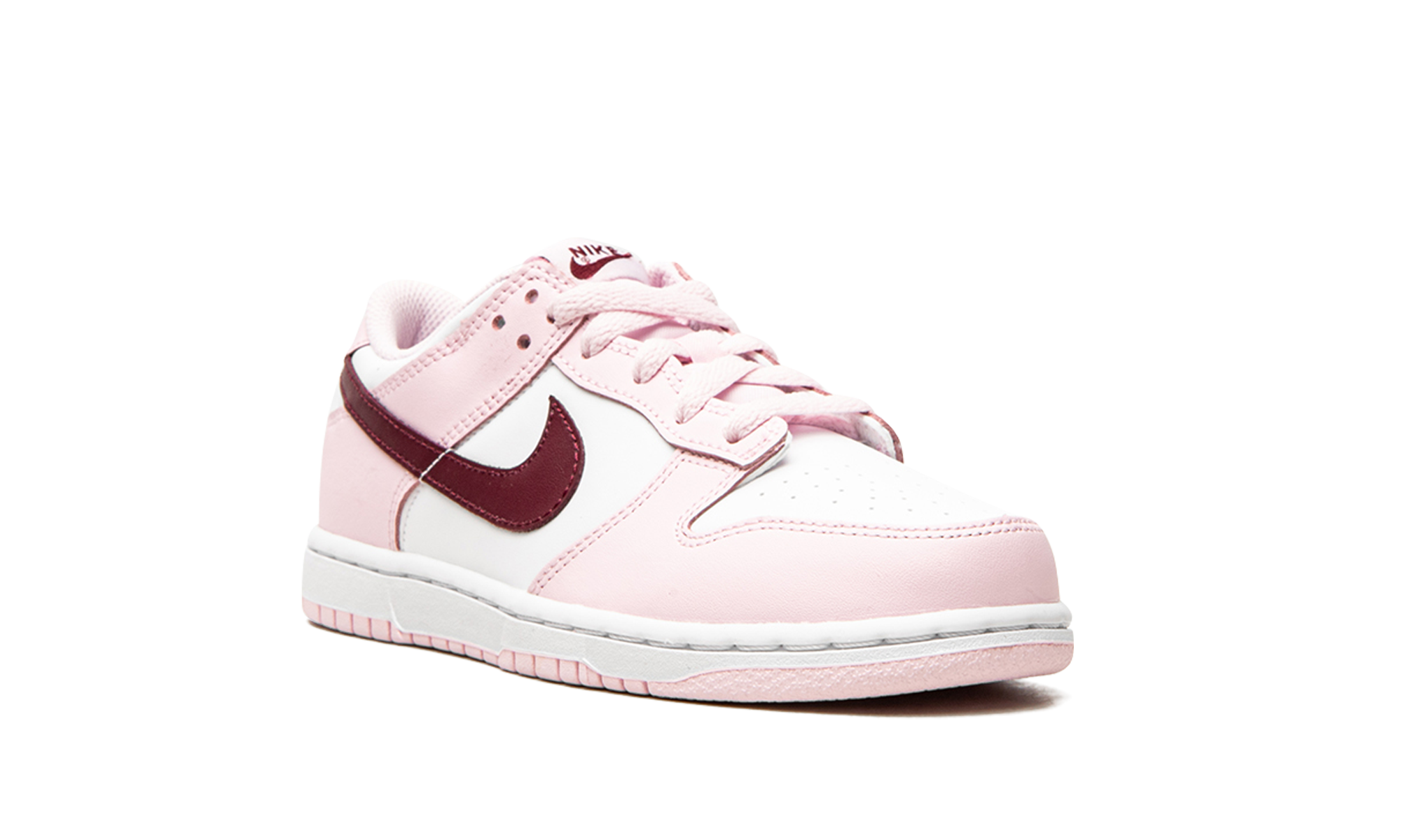 nike dunk low pink red white ps+CW1588-601+diagnol right view