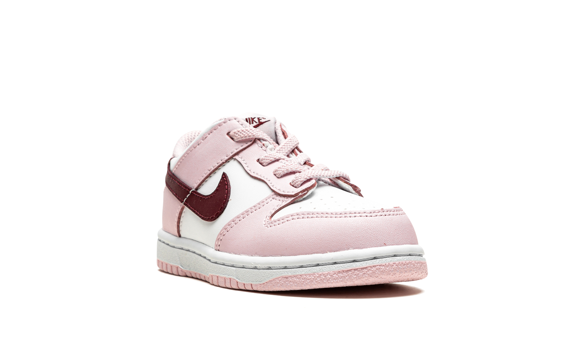 nike dunk low pink red white td+CW1589-601+diagnol right view