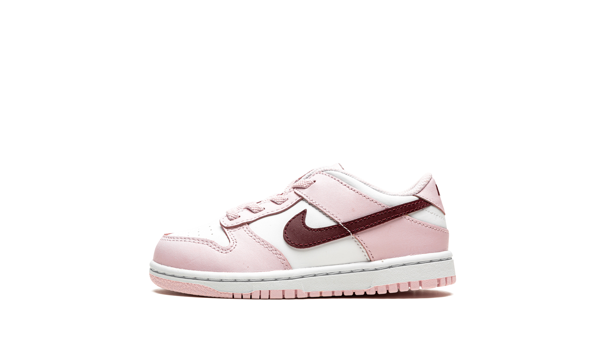 nike dunk low pink red white td+CW1589-601+diagnol right view 1