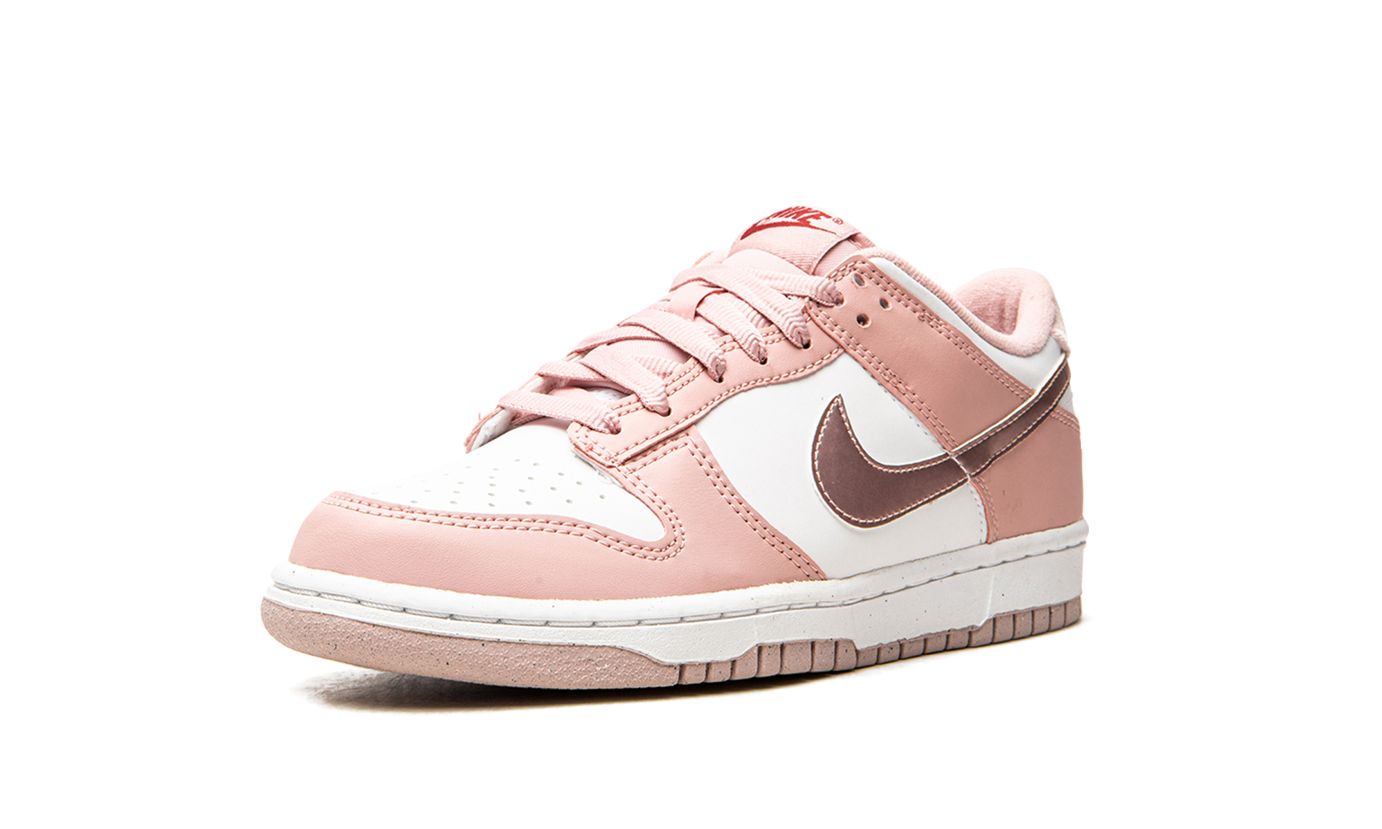 nike dunk low pink velvet gs+DO6485-600+left diagnol single view