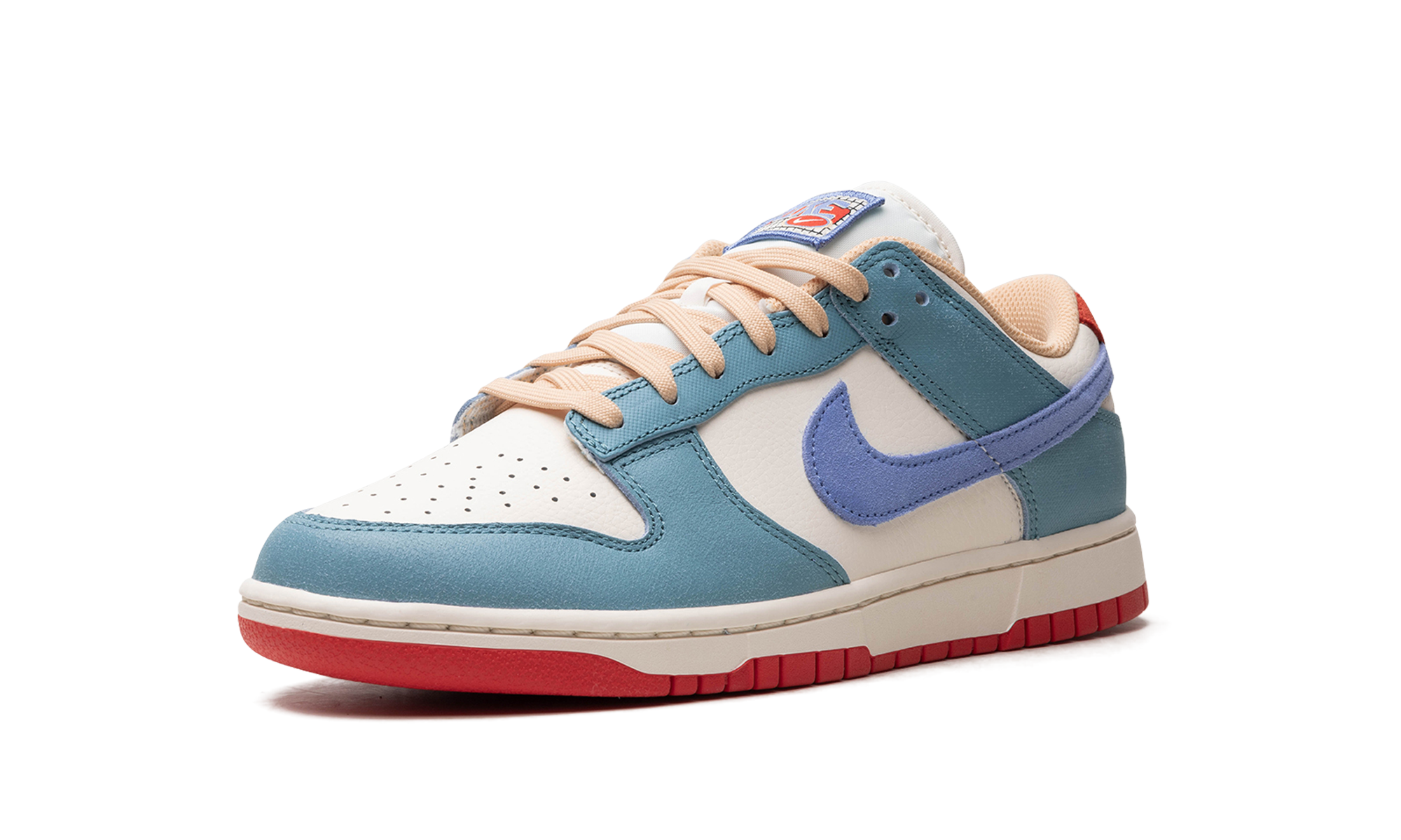 nike dunk low premium denim turquoise+HJ9112-110+left diagnol single view