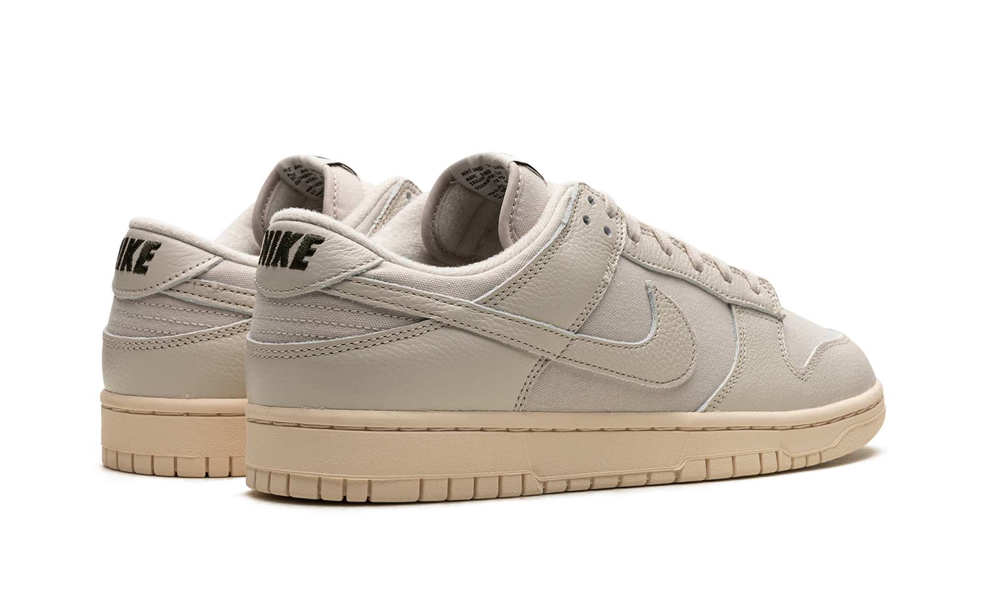 nike dunk low premium light orewood brown+DZ2538-100+diagnol right behind view