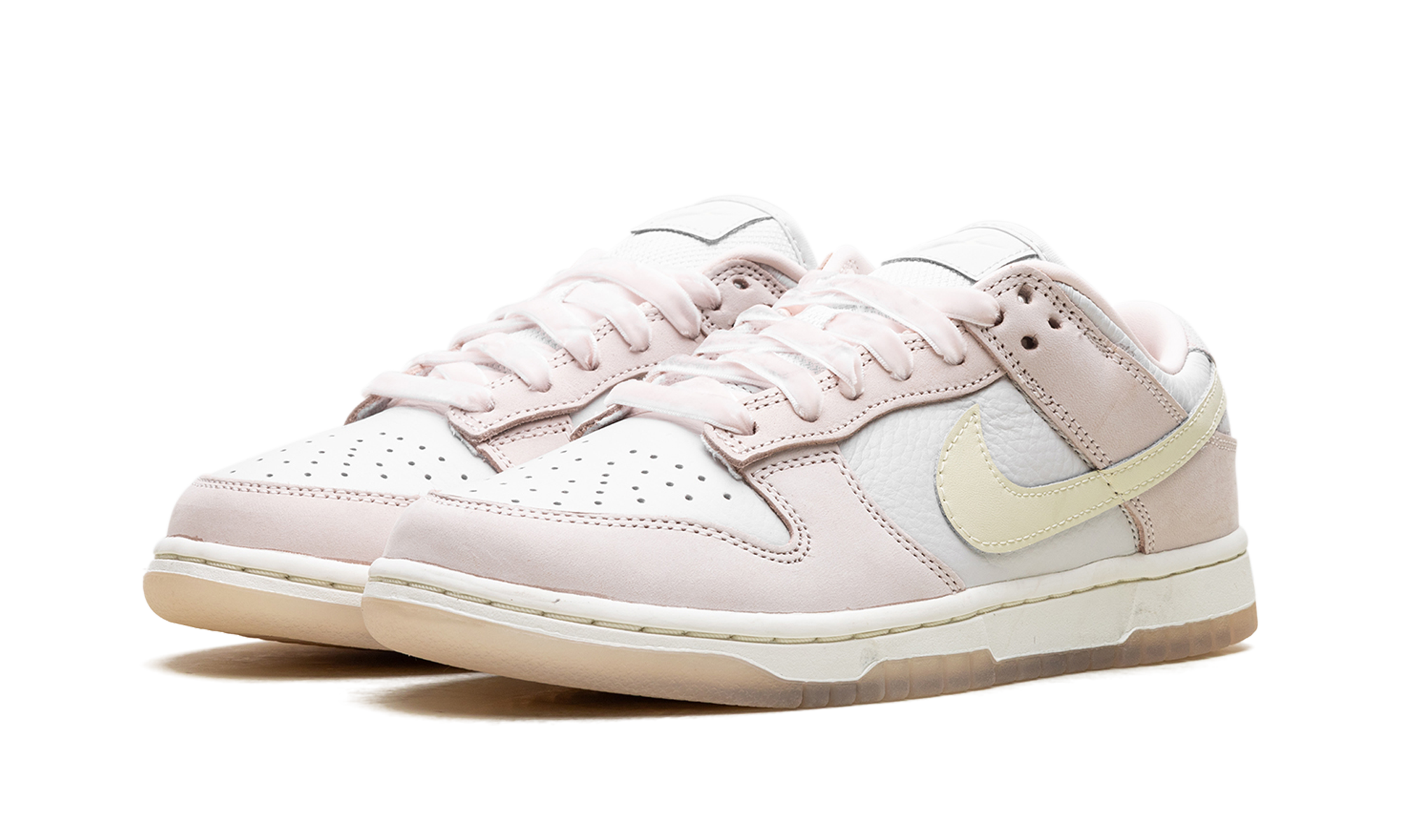 nike dunk low premium light soft pink women s+FB7910-601+diagnol left view