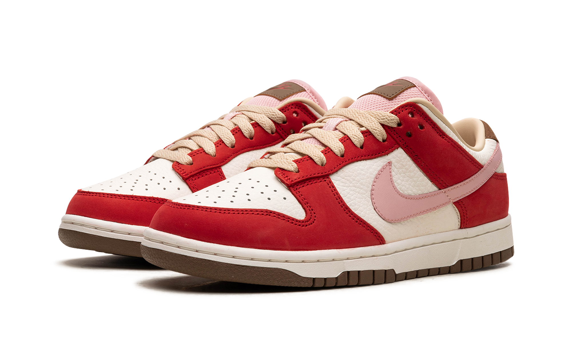nike dunk low prm bacon women s+FB7910-600+diagnol left view