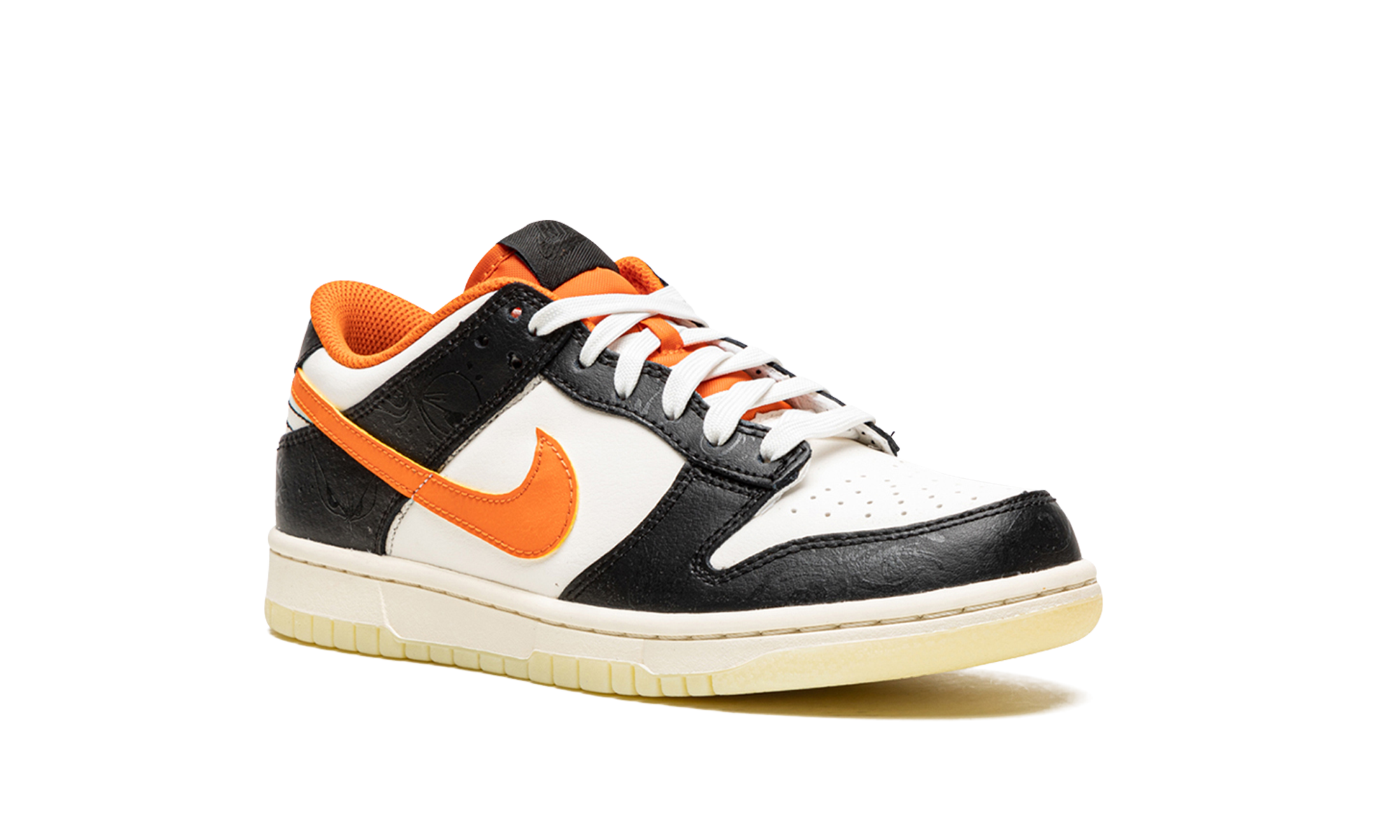 nike dunk low prm halloween 2021 gs+DO3806-100+diagnol right view