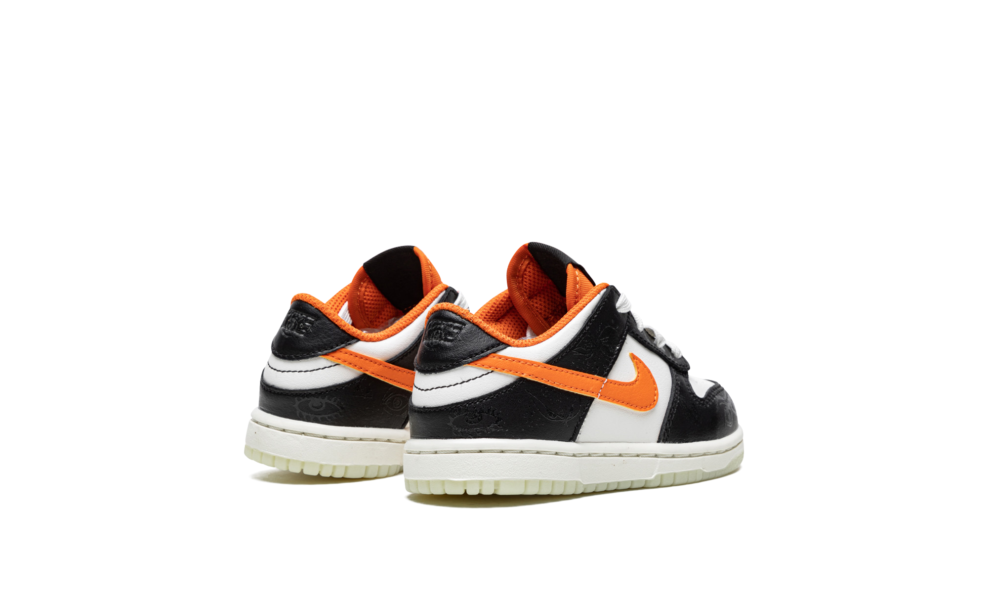 nike dunk low prm halloween 2021 td+DM0717-100+diagnol right behind view