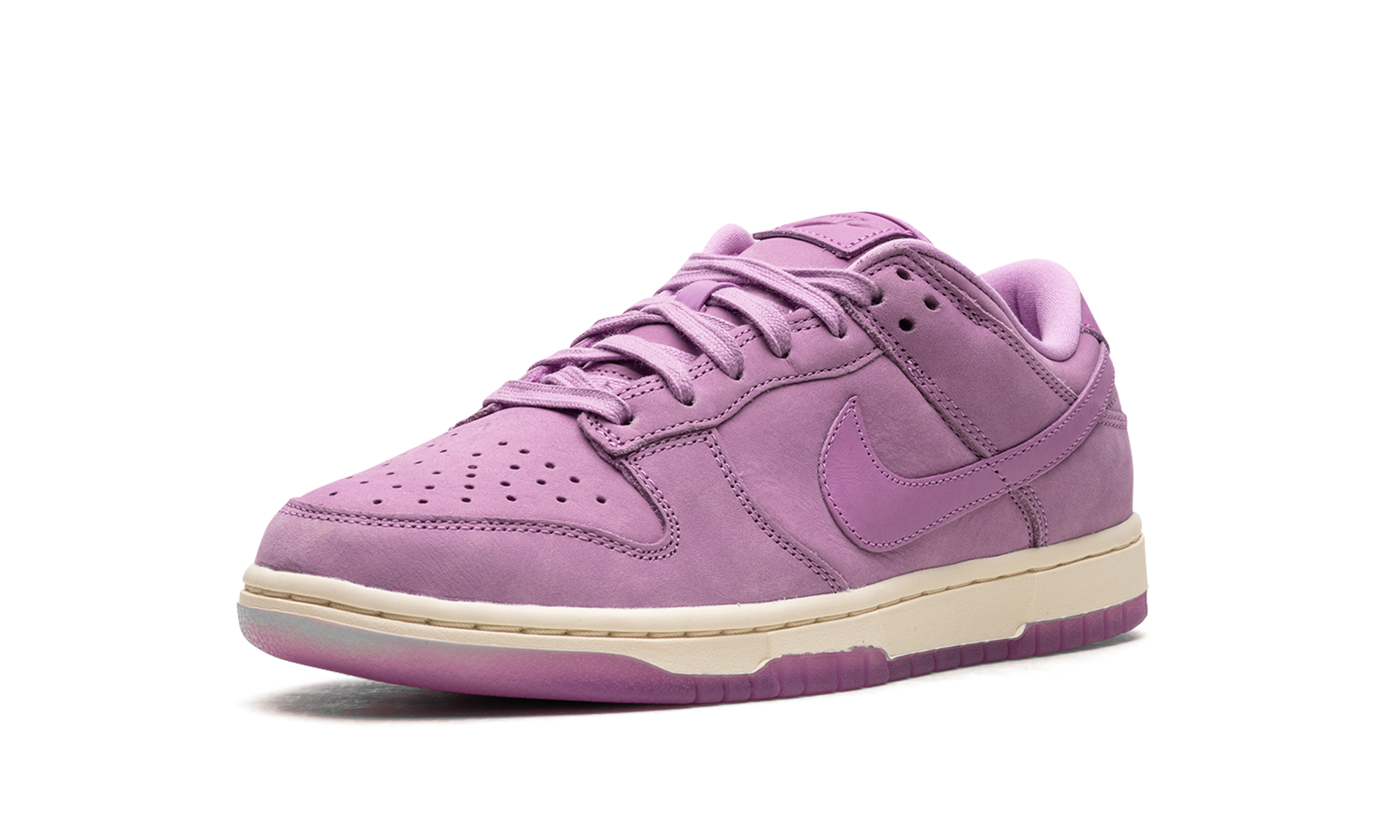 nike dunk low prm mf rush fuchsia women s+DV7415-500+left diagnol single view