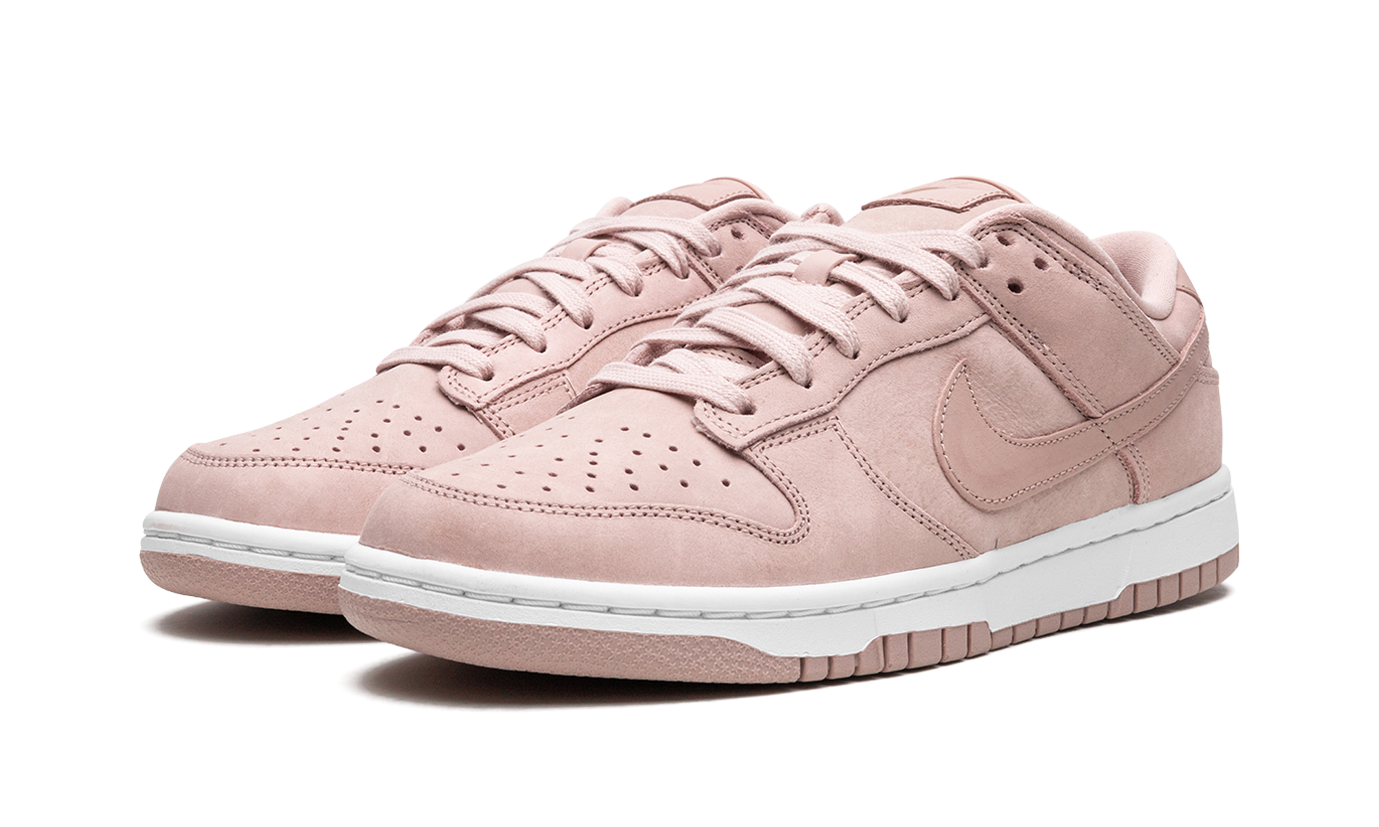 nike dunk low prm pink oxford women s+DV7415-600+diagnol left view
