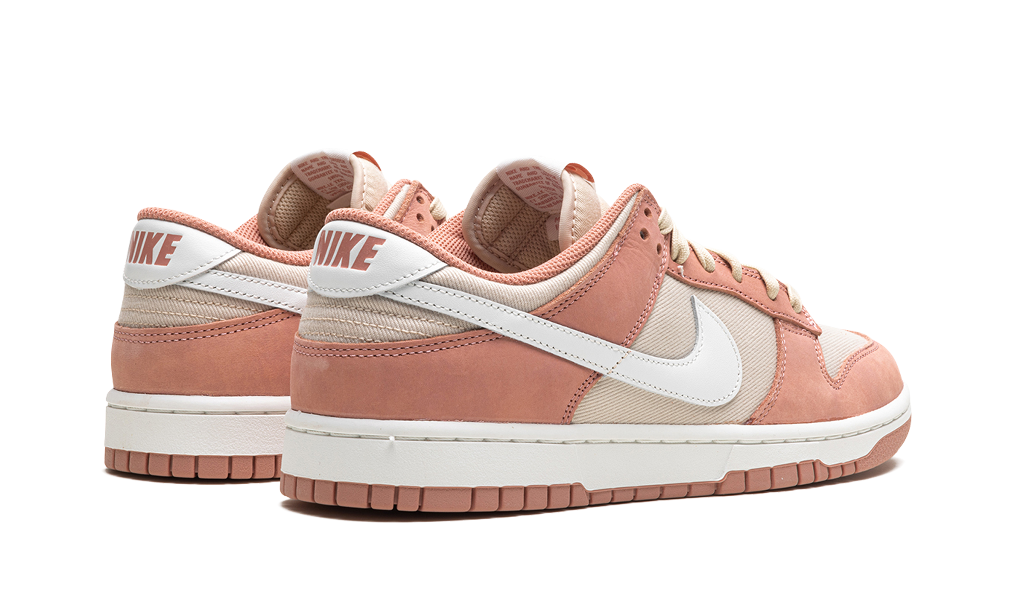 nike dunk low prm red stardust+FB8895-601+diagnol right behind view