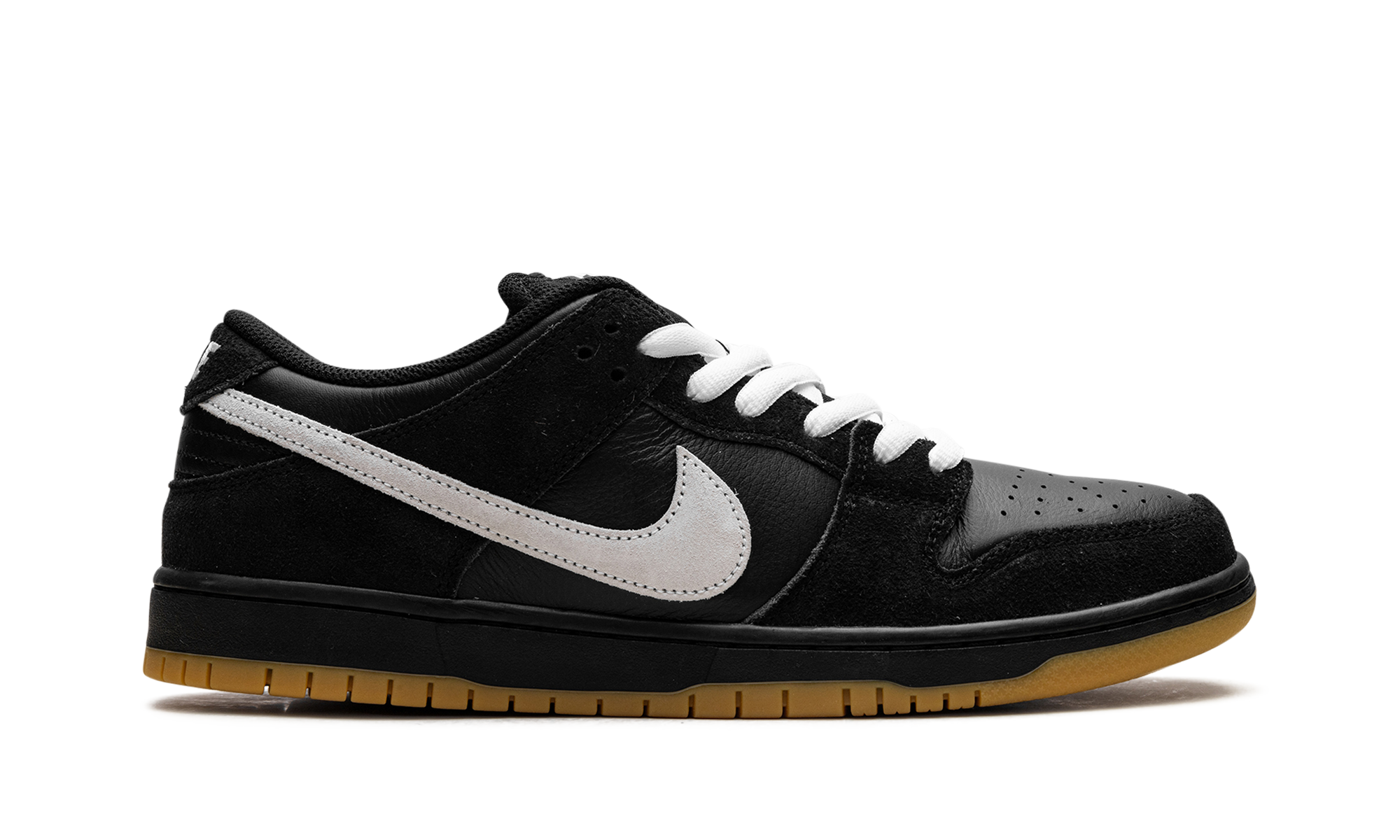 nike dunk low pro sb black white gum+HF3704-003+right view
