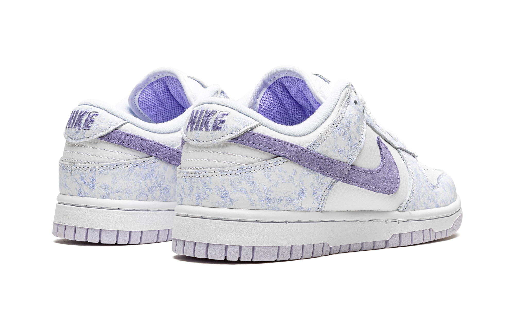 nike dunk low purple pulse women s+DM9467-500+diagnol right behind view