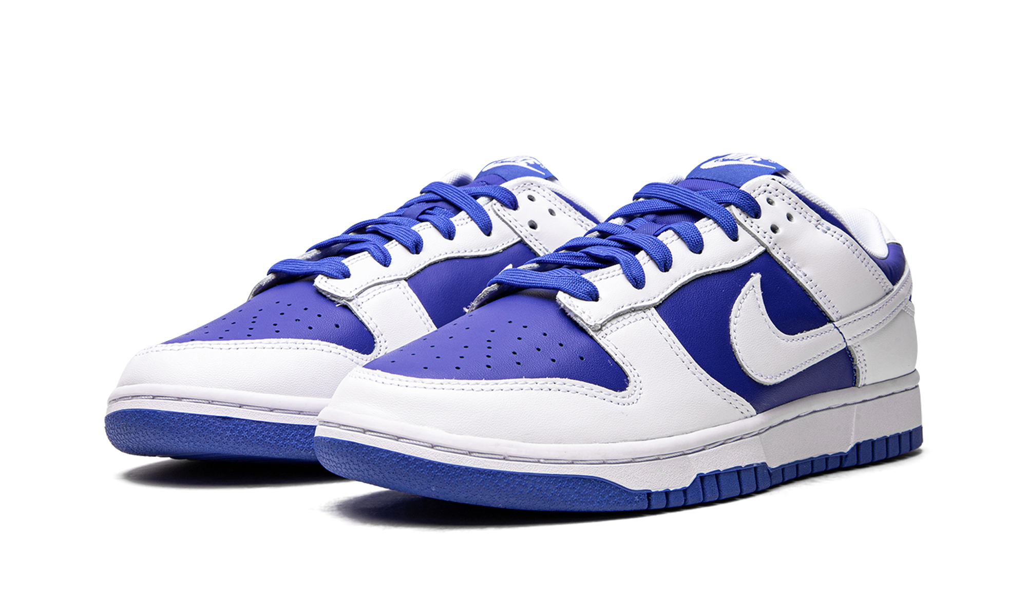 nike dunk low racer blue white+DD1391-401+diagnol left view