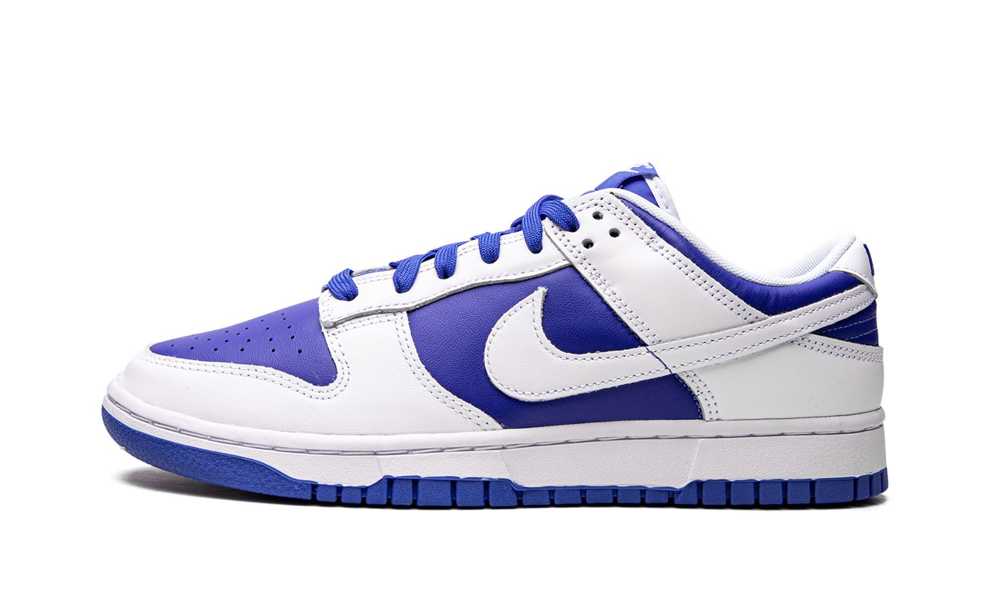 nike dunk low racer blue white+DD1391-401+diagnol right view 1